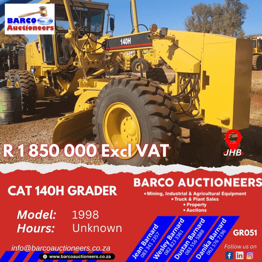GR051_Cat 140H Grader 1998 modelTR119