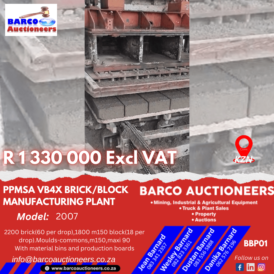 BBP01_PPMSA VB4X Brick/Block Manufacturing Plant 2007 Model