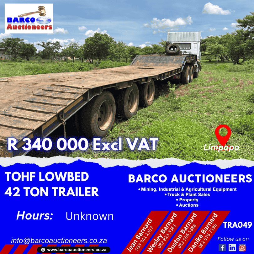 TRA049_TOHF Lowbed 42 Ton Trailer