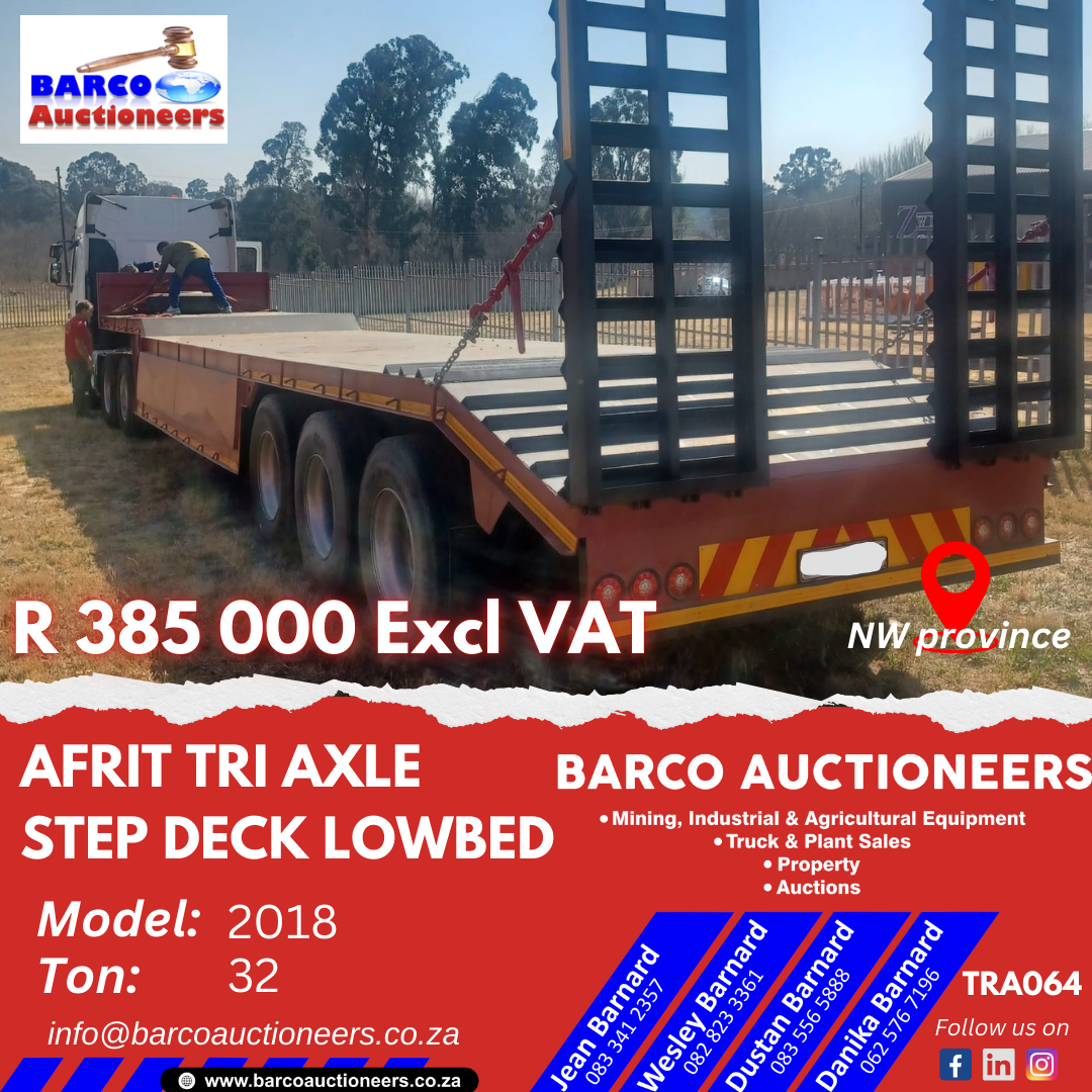 TRA064_Afrit Tri axle Step deck lowbed 32 ton