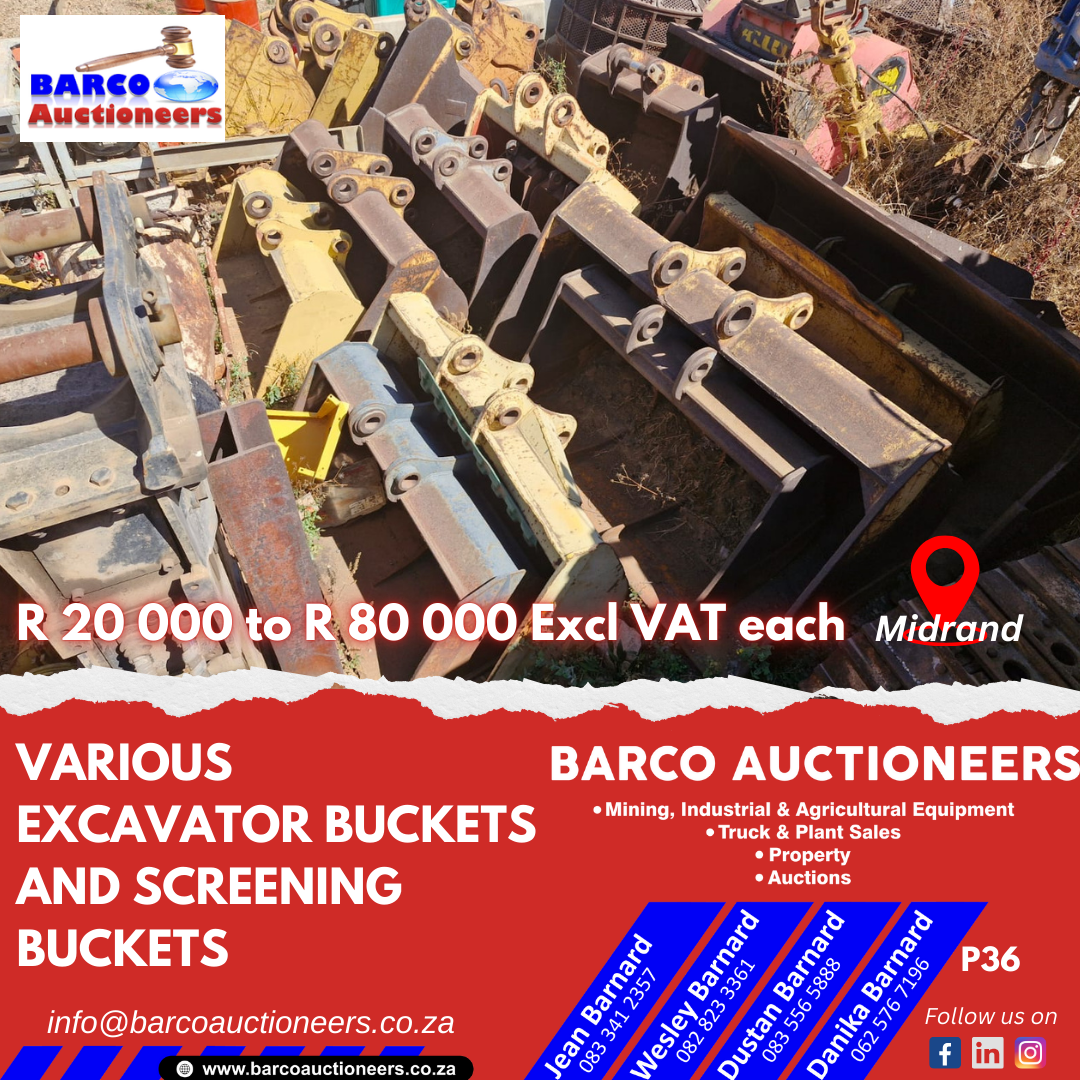 P36_Various excavator buckets and screening buckets