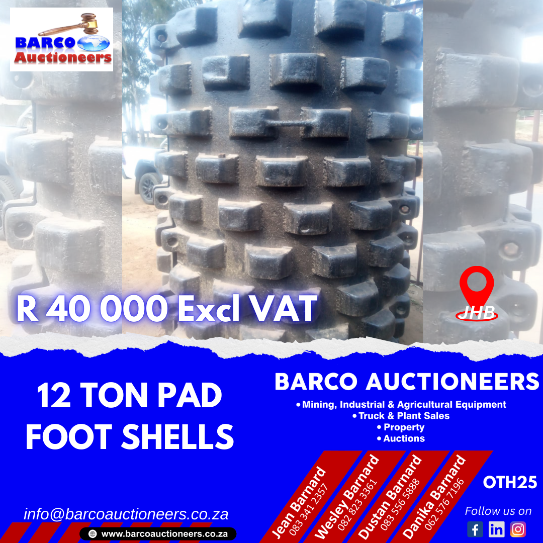 OTH25_12 ton pad foot shells JHB