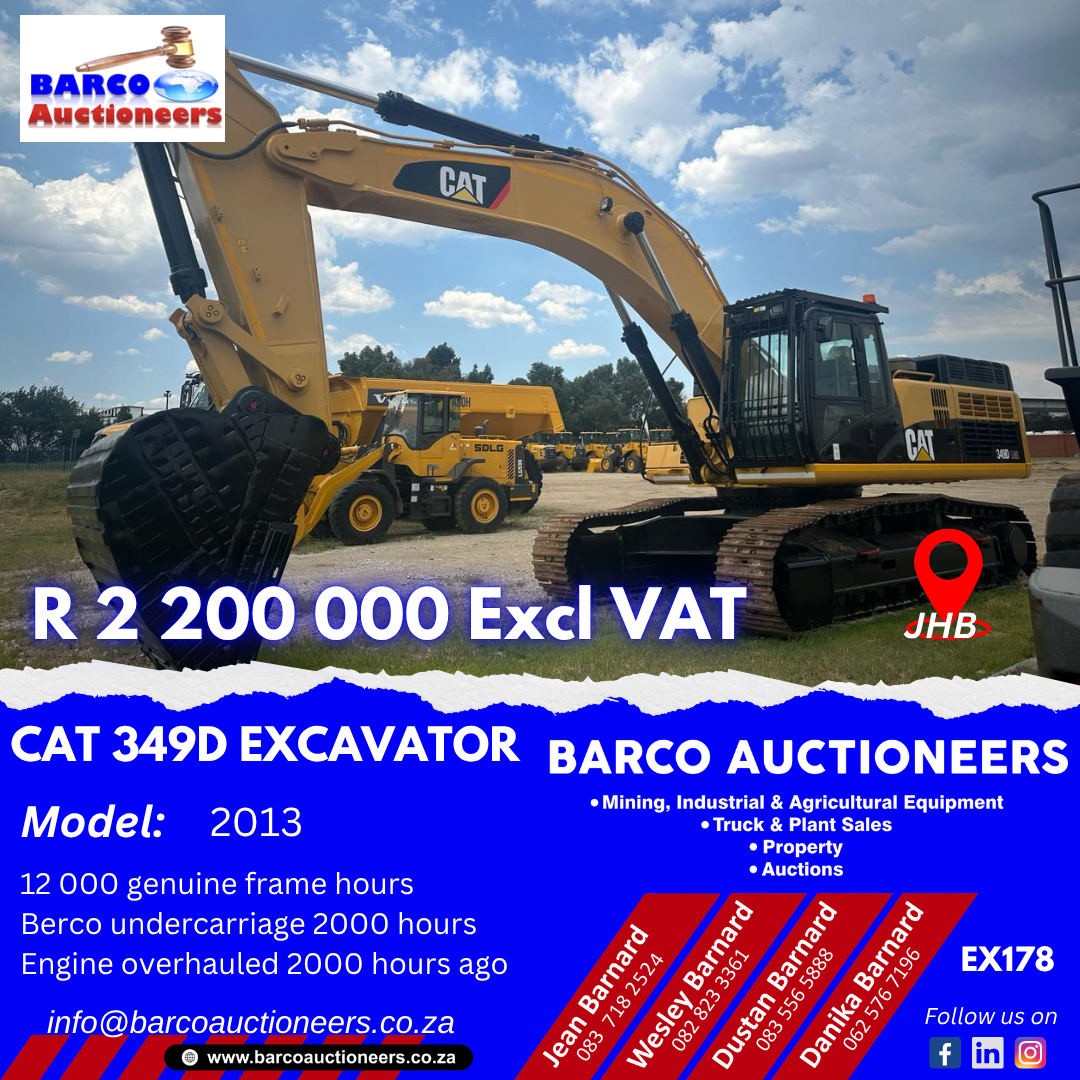 EX178_Cat 349D Excavator 2013 model