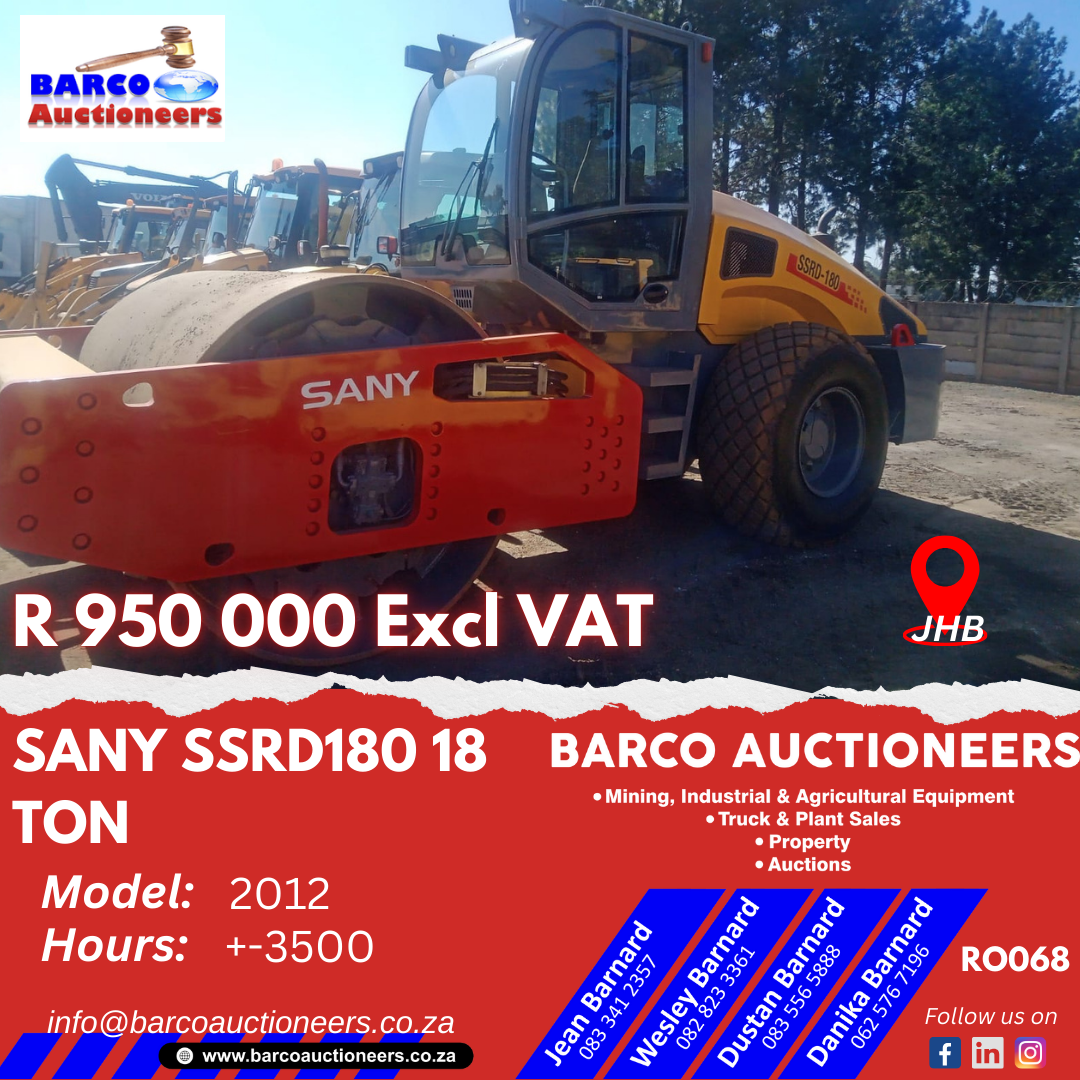 RO068_Sany SSRD180 18 ton 2012 model