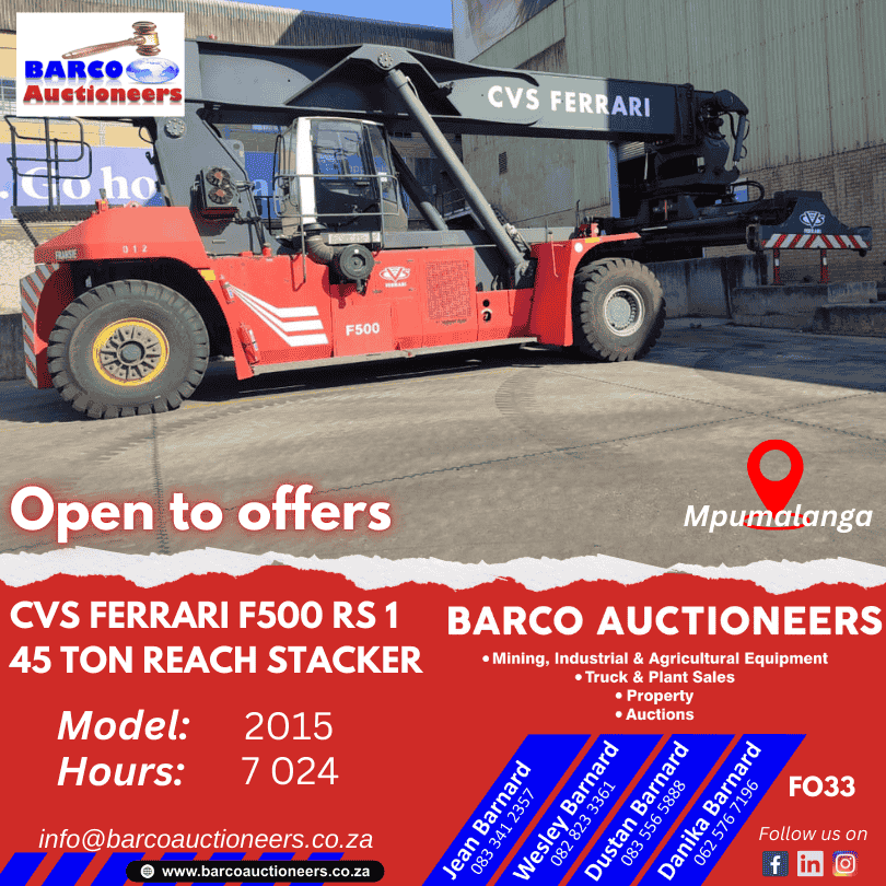 FO33_CVS Ferrari F500 RS 1 45 Ton Reach Stacker 2015 model