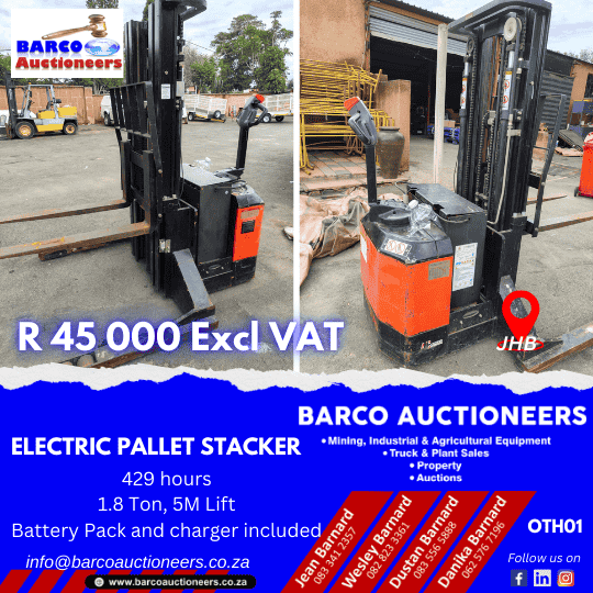 OTH01_Electric Pallet Stacker 1.8 Ton 5M Lift
