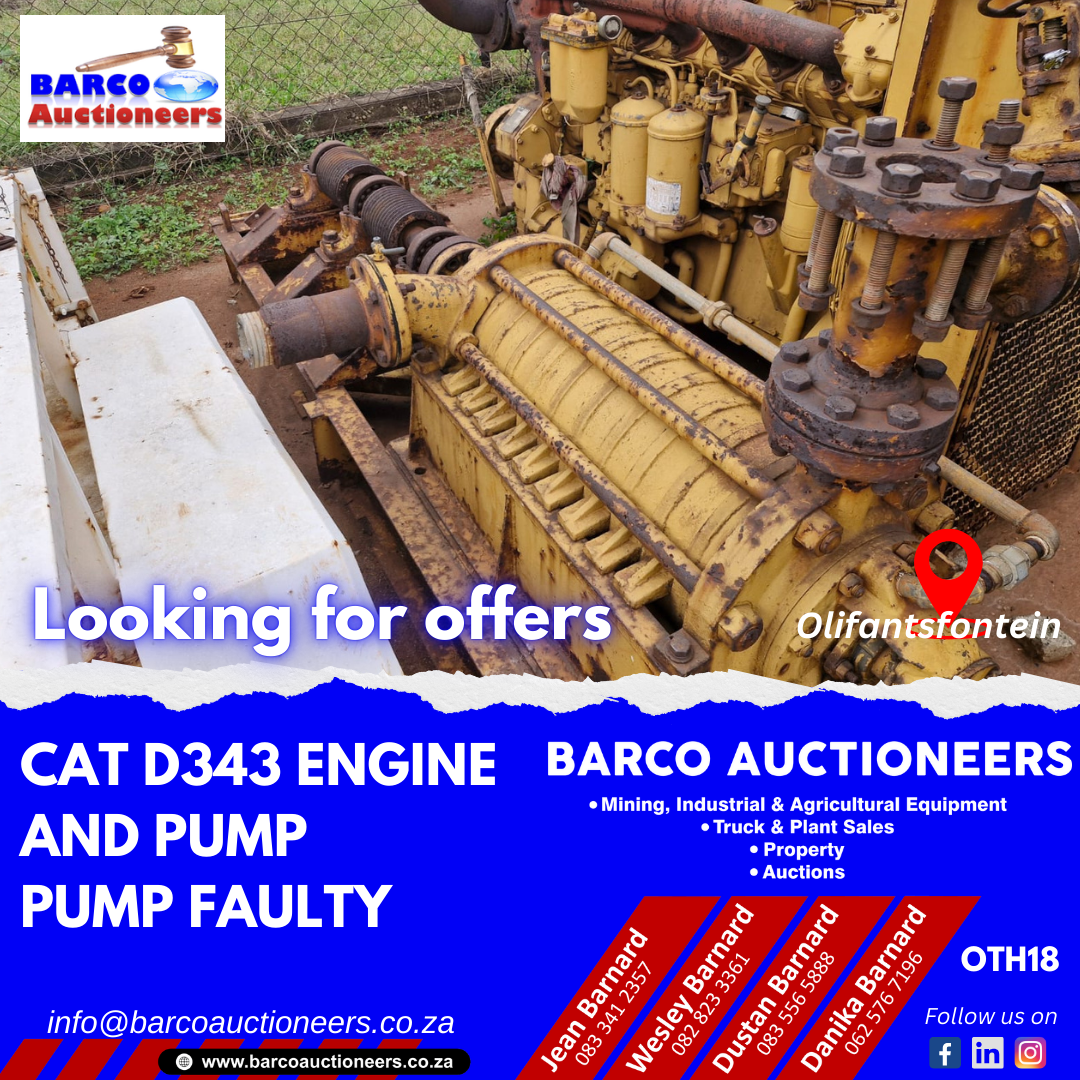 OTH18_CAT D343 Engine and pump Pump faulty