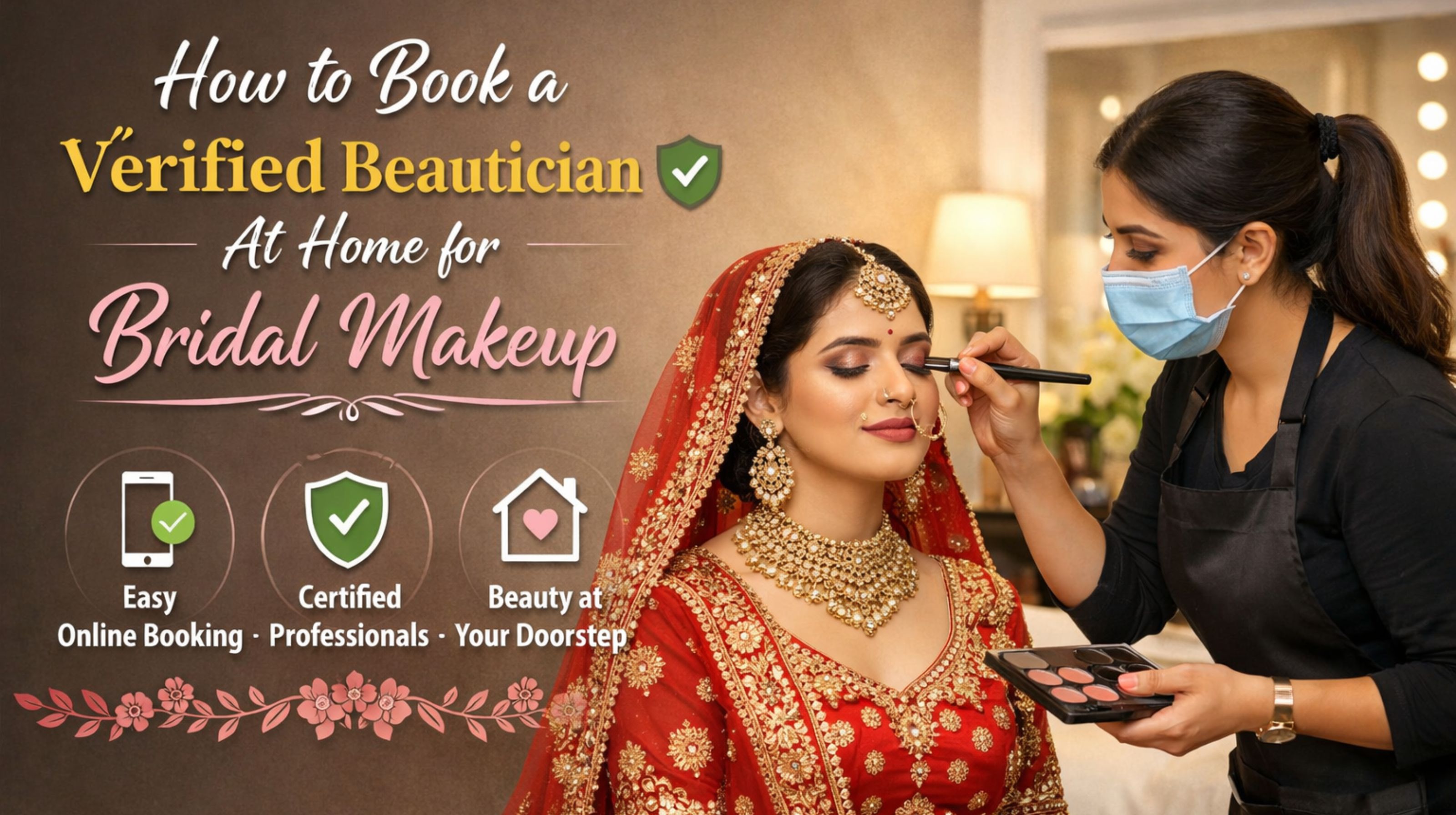 How to Book a Verified Beautician at Home for Bridal Makeup (Without the Last-Minute Panic)