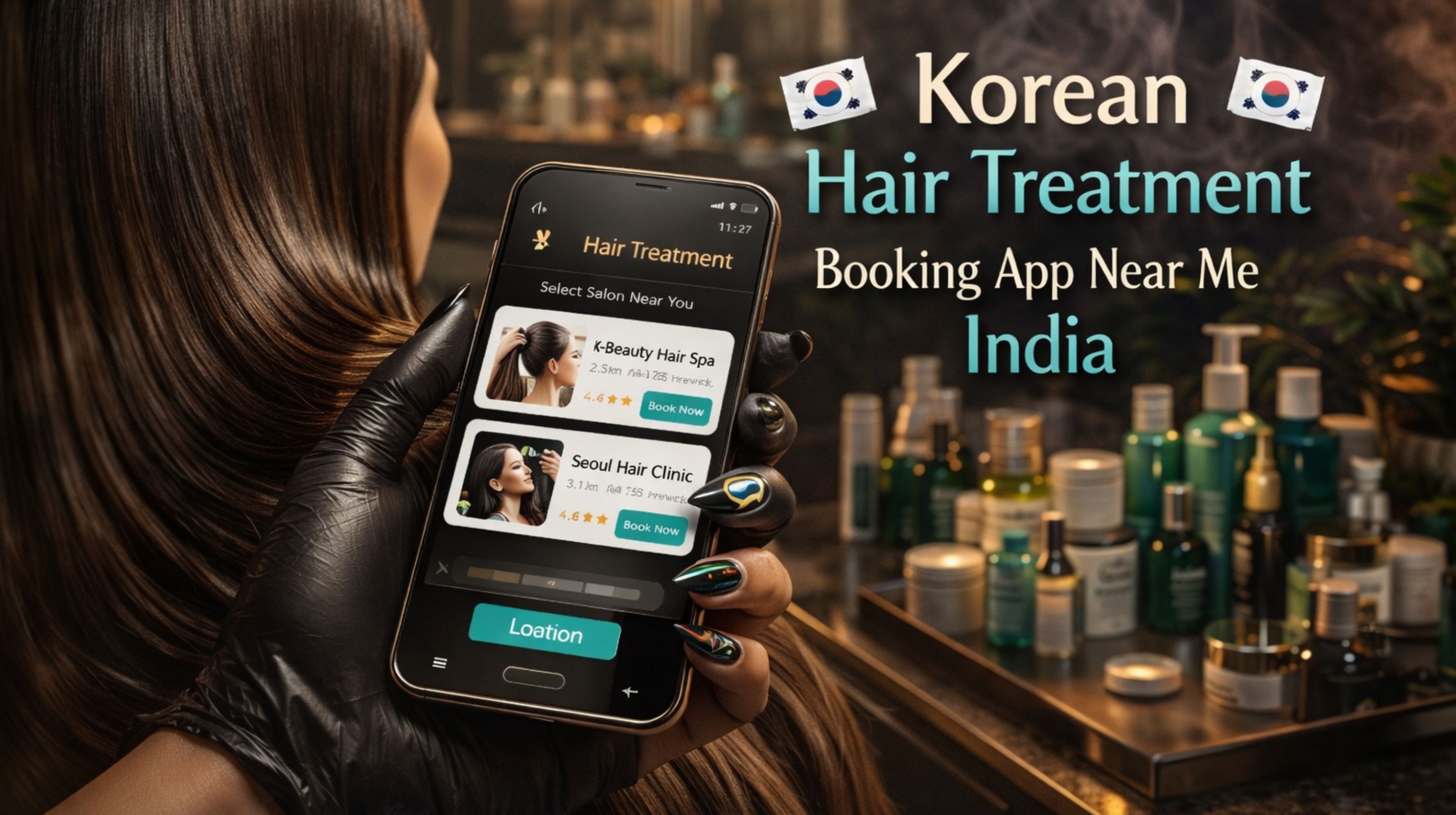 Korean hair treatment booking app near me India
