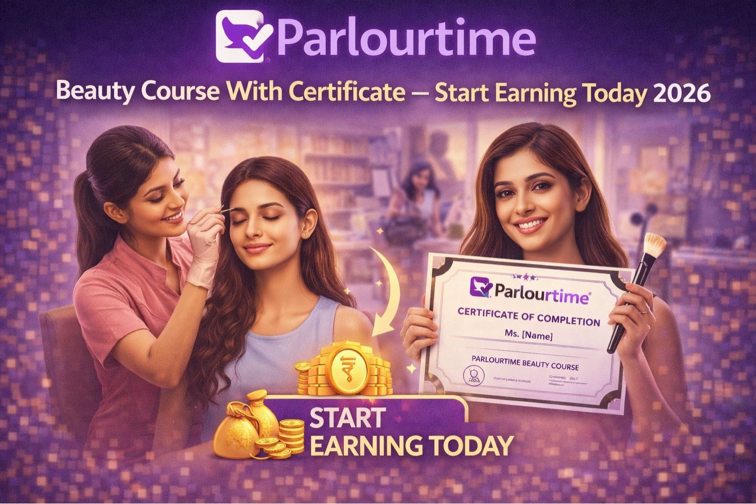 Parlourtime Beauty Course With Certificate — Start Earning Today 2026