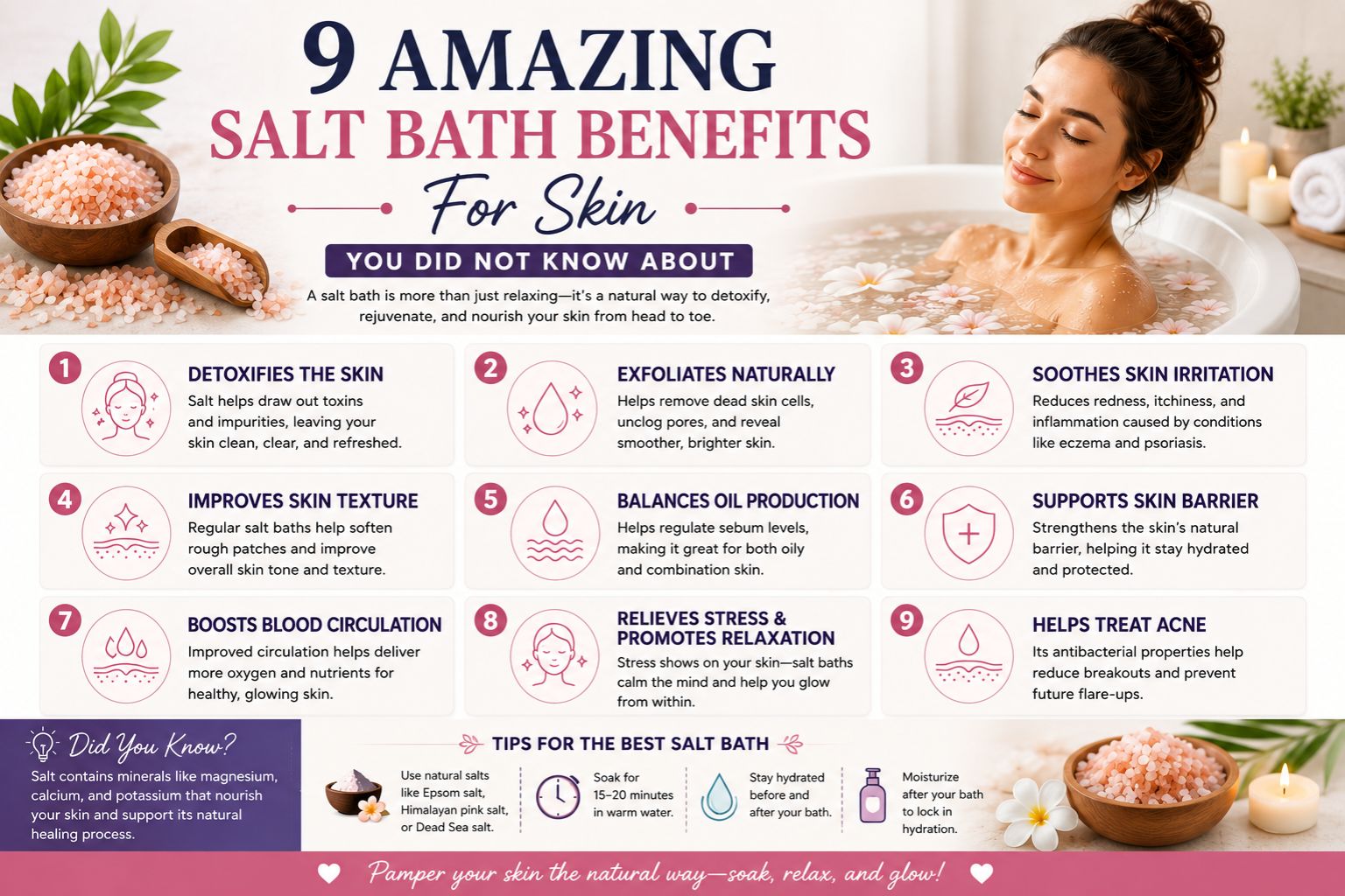 9 Amazing Salt Bath Benefits For Skin You Did Not Know About