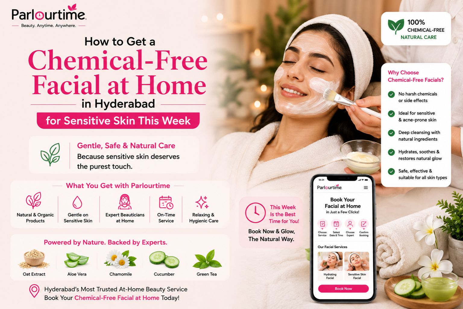 How to Get a Chemical-Free Facial at Home in Hyderabad for Sensitive Skin This Week