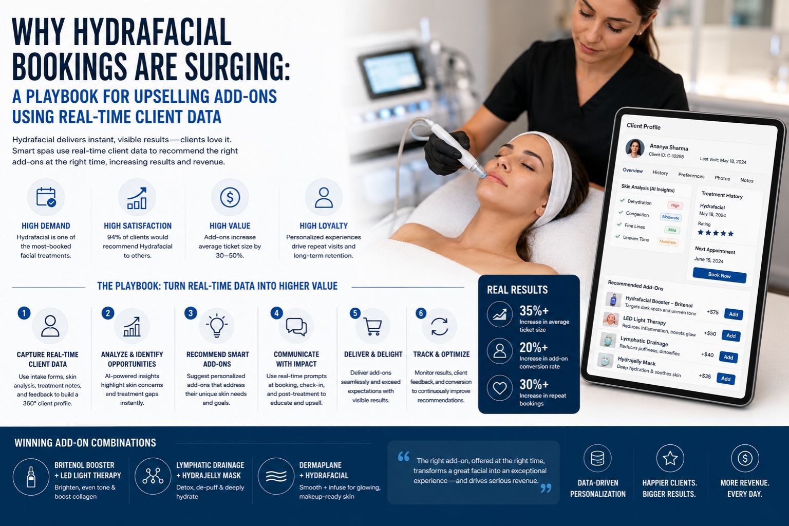 Why Hydrafacial Bookings Are Surging: A Playbook for Upselling Add-Ons Using Real-Time Client Data