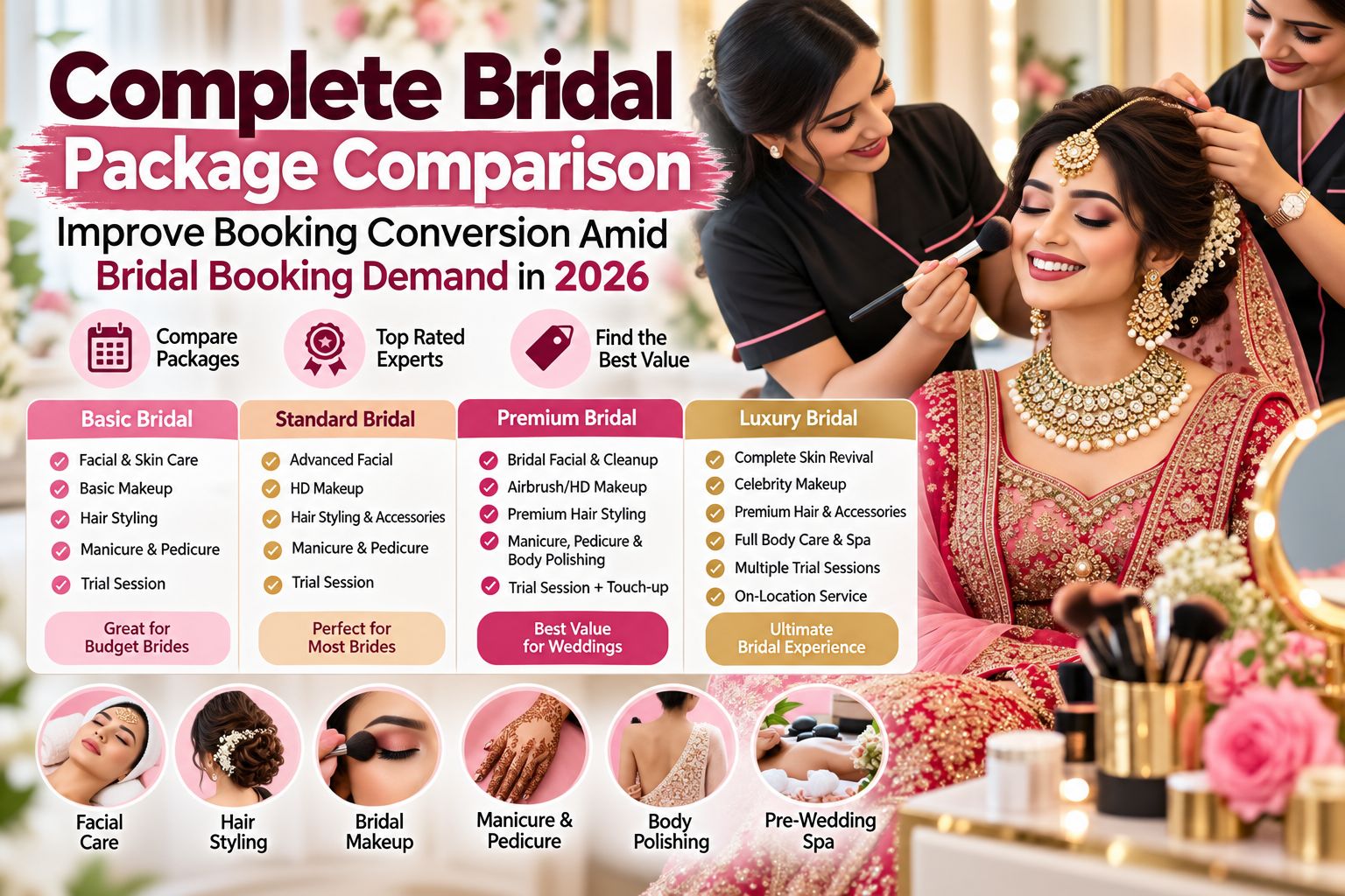 Complete Bridal Package Comparison: Improve Booking Conversion Amid Bridal Booking Demand in 2026
