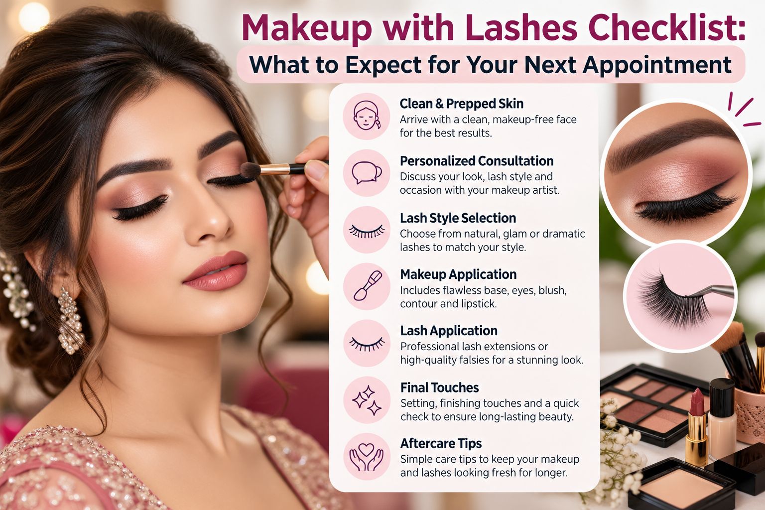 Makeup with Lashes Checklist: What to Expect for Your Next Appointment