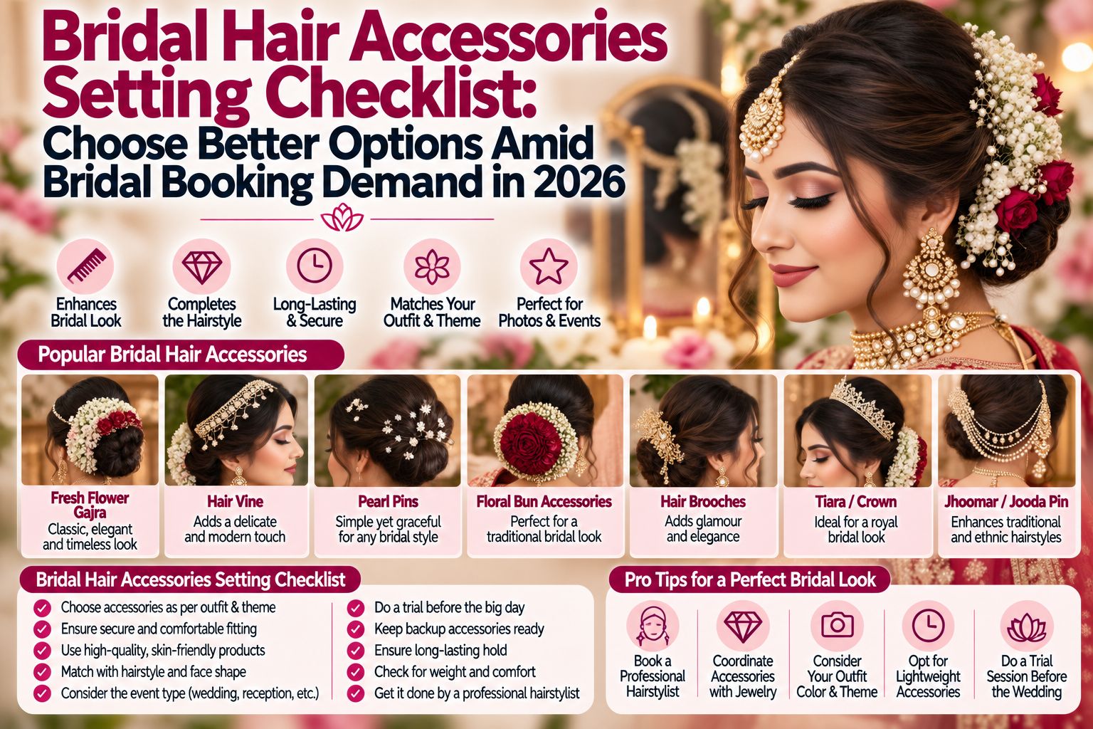 Bridal Hair Accessories Setting Checklist: Choose Better Options Amid Bridal Booking Demand in 2026