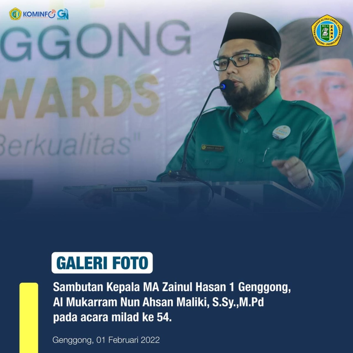 MA ZAHA 1 Genggong Milad ke 41 atau 54? Ini penjelasan Kepala Madrasah