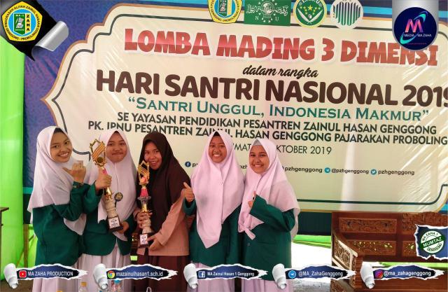 Selamat, MA ZAHA 1 Genggong Menjadi Juara Lomba Mading 3D