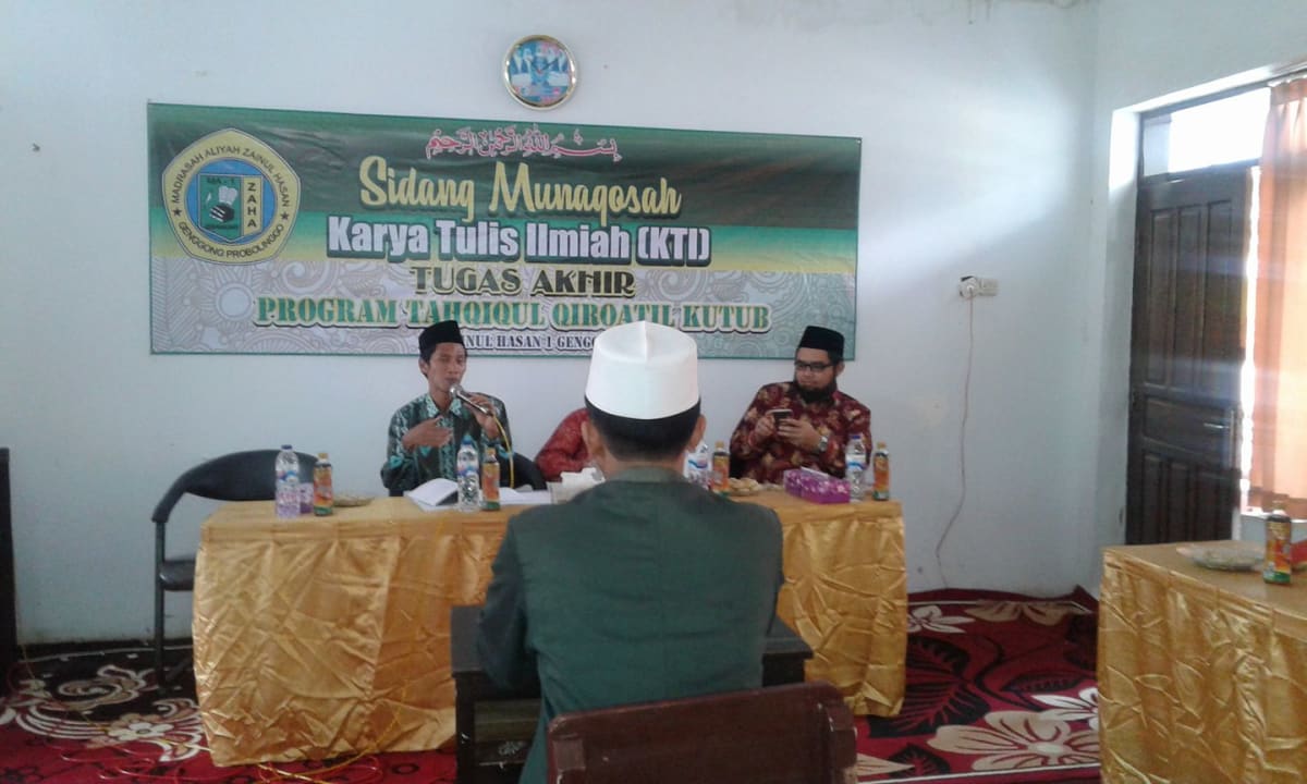 Santri MA. ZAHA menjalani Sidang Munaqosah