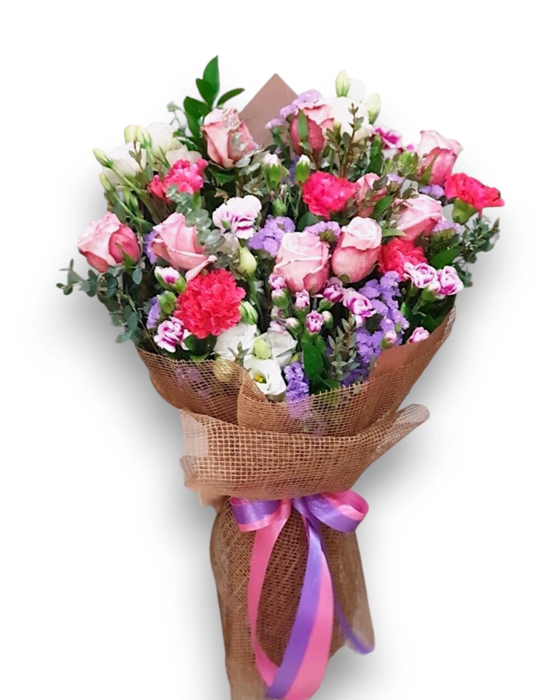 Rustic Charm Mixed Rose & Carnation Bouquet