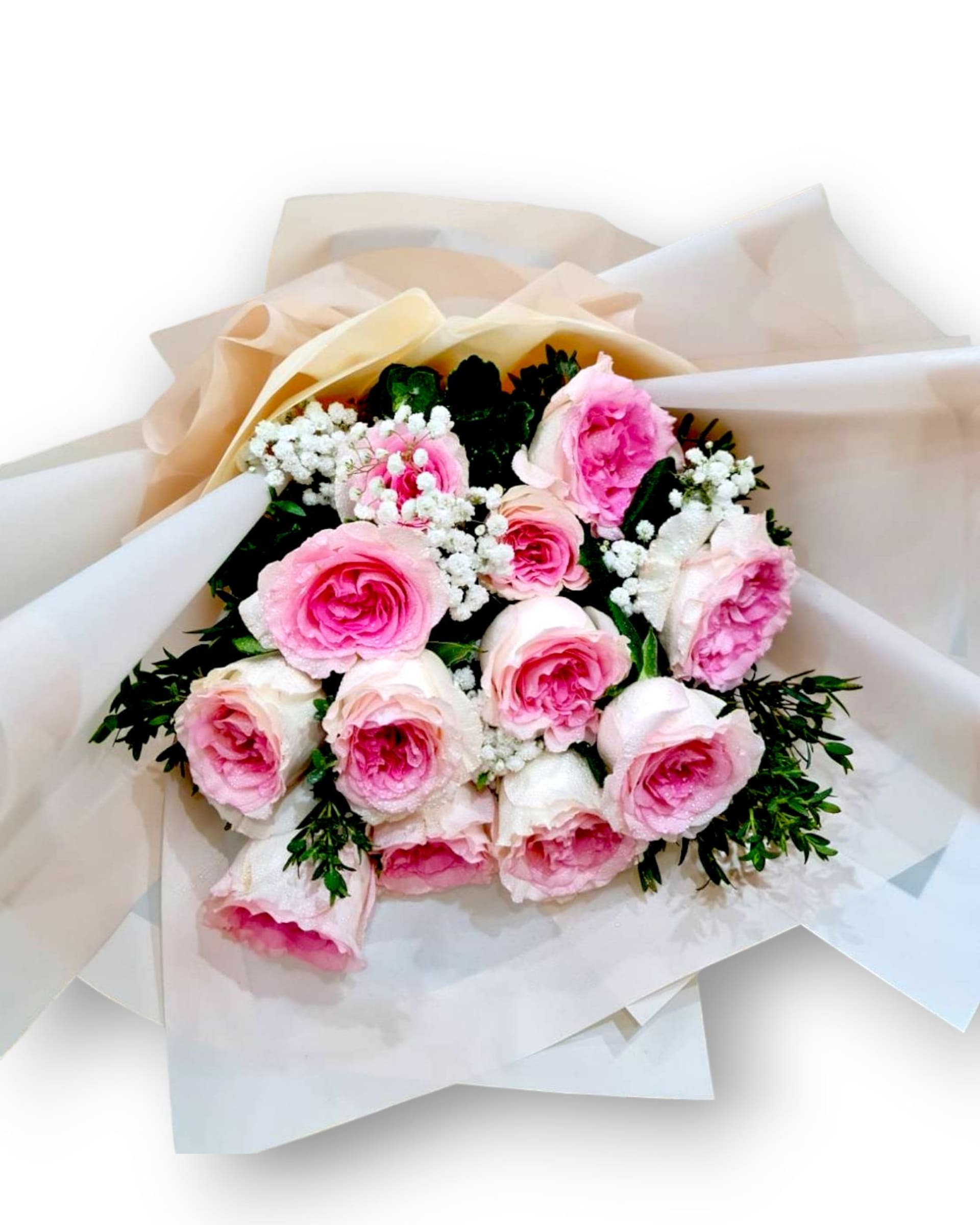 Garden Bliss Pink Garden Rose Bouquet