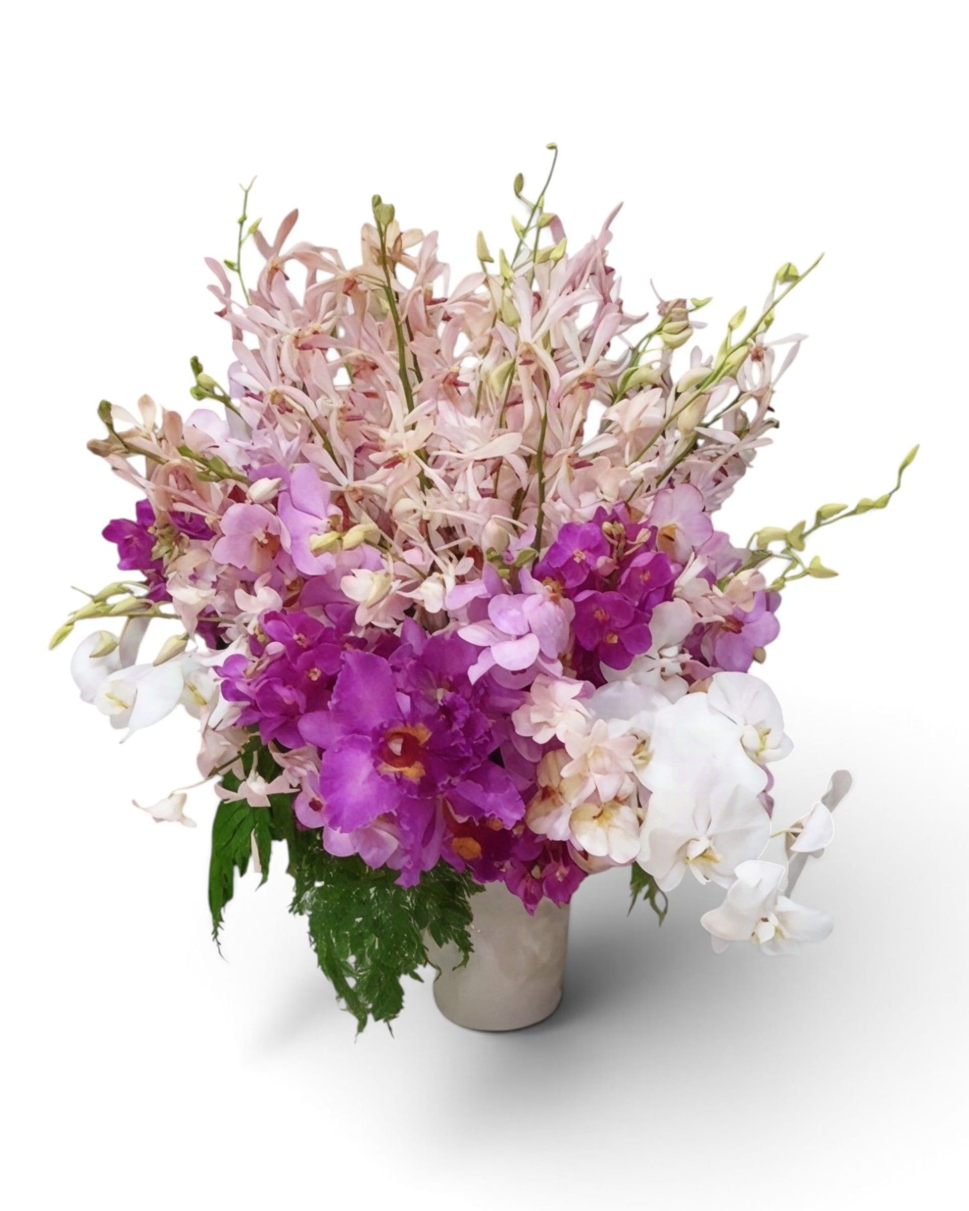 Orchid Cascade Triple Orchid Premium Vase