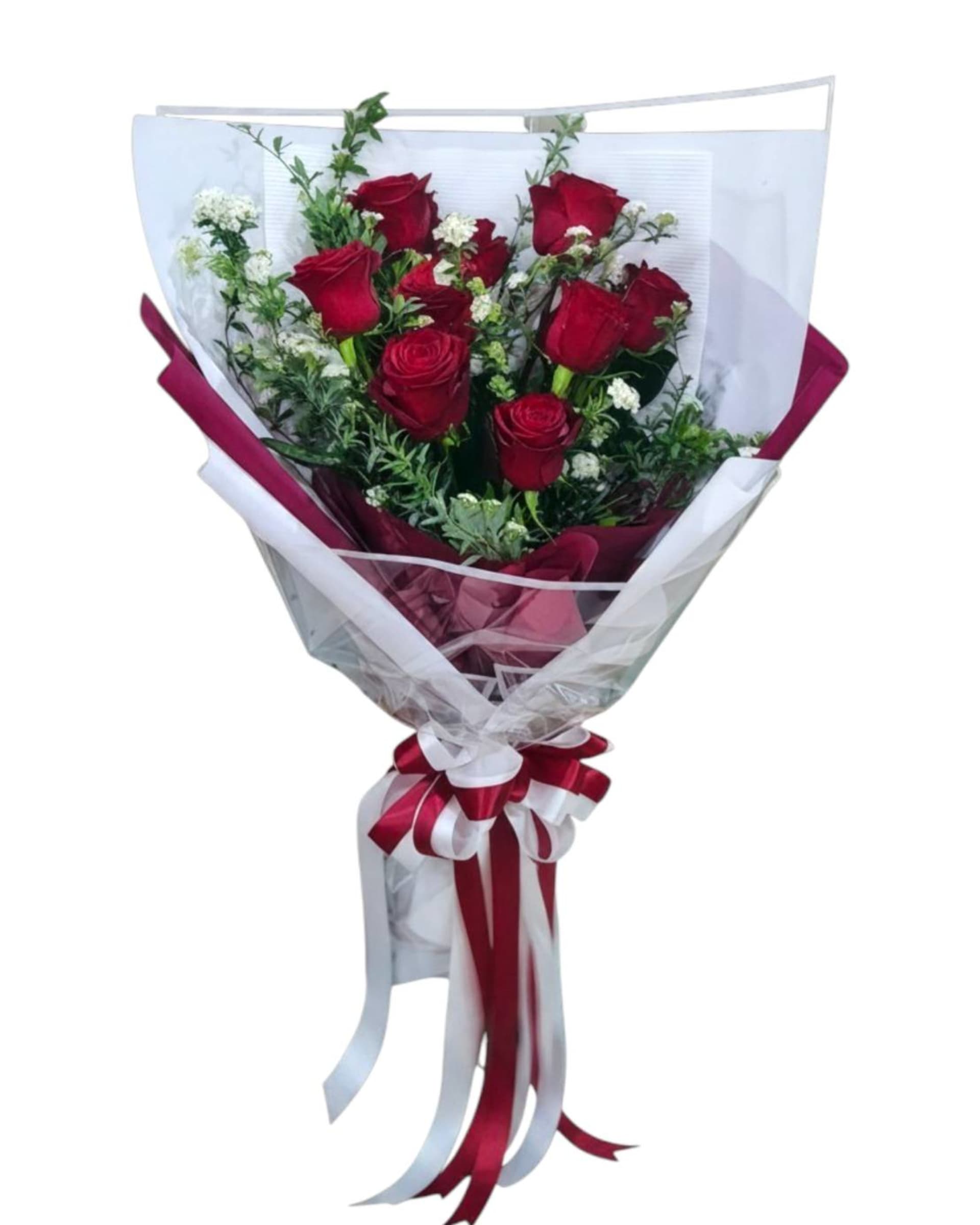 Crimson Love Red Rose Bouquet