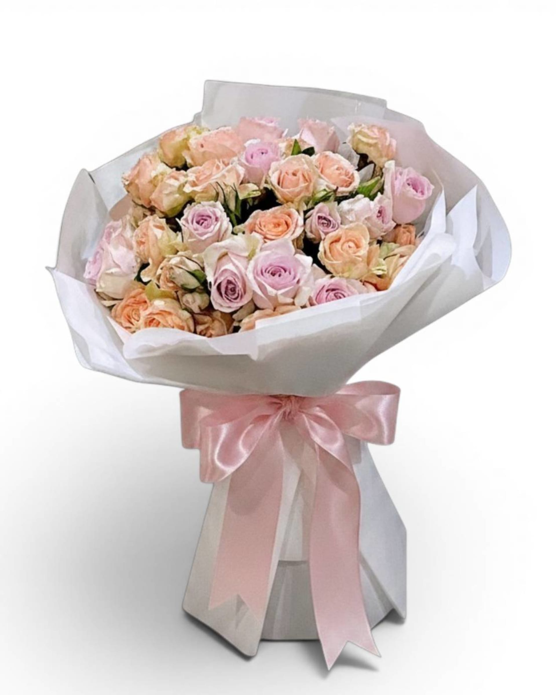 Peach & Lavender Dream Spray Rose Bouquet