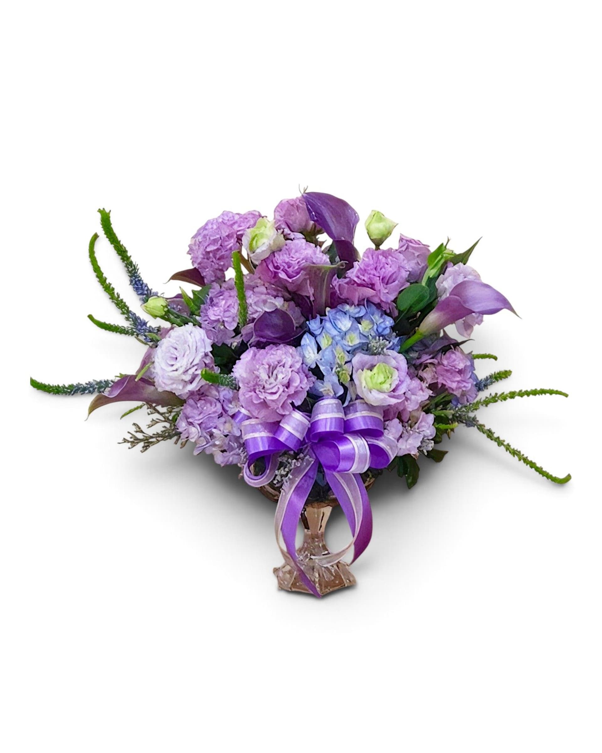 Purple Dream Calla Lily, Carnation & Hydrangea Vase