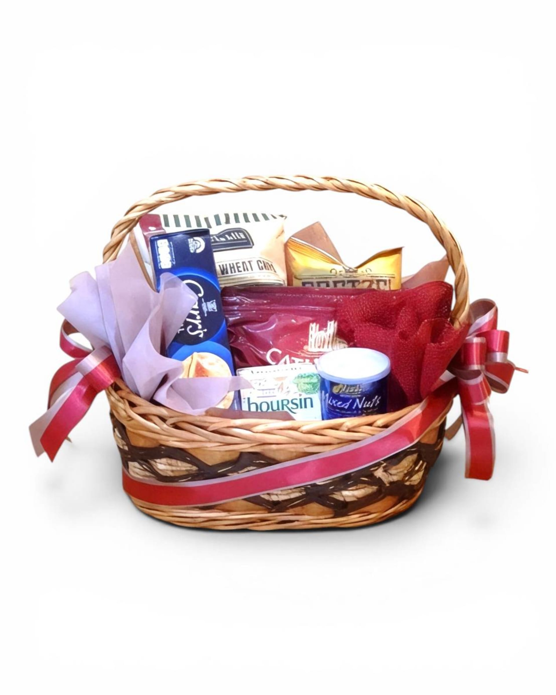 Imported Cheese, Crackers & Snack Gift Basket