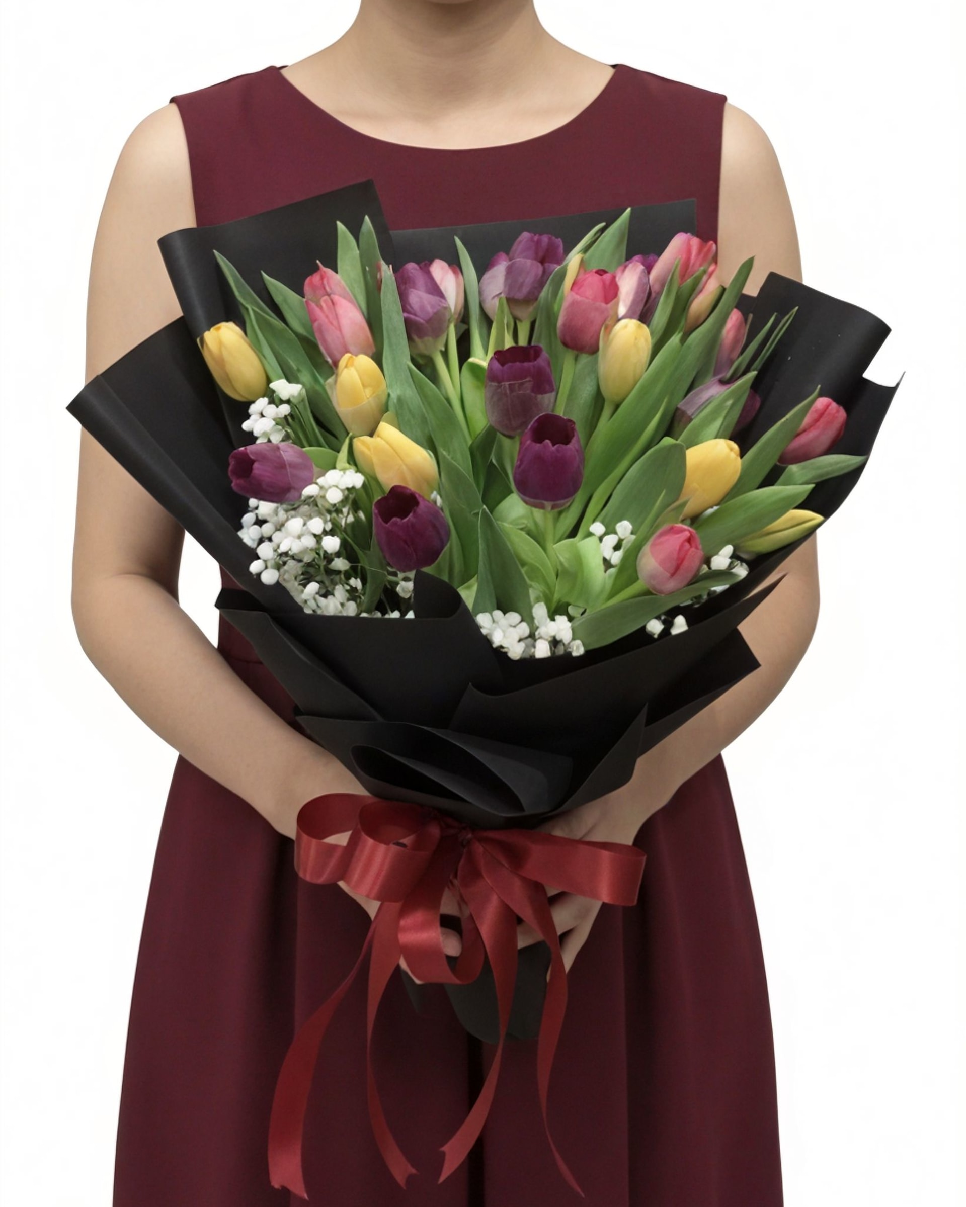 Rainbow Tulip Mixed Colour Imported Tulip Bouquet