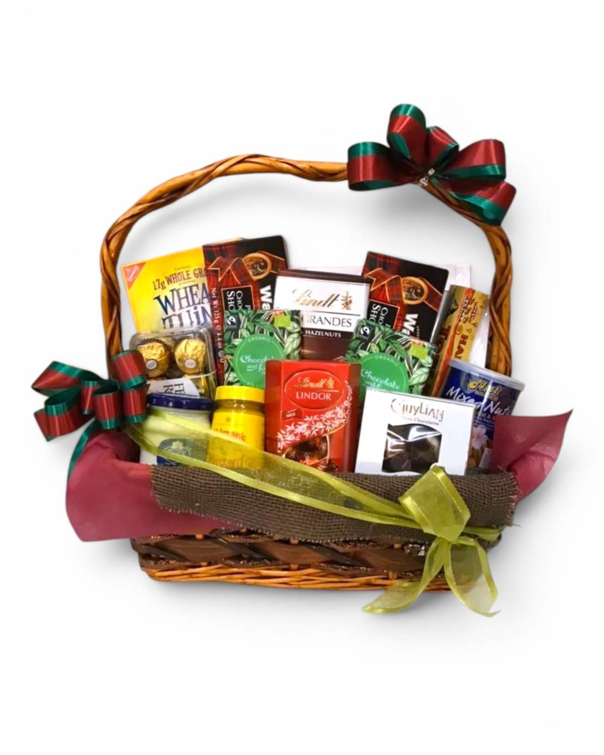Premium Imported Chocolate, Cream Cheese & Snack Gift Basket