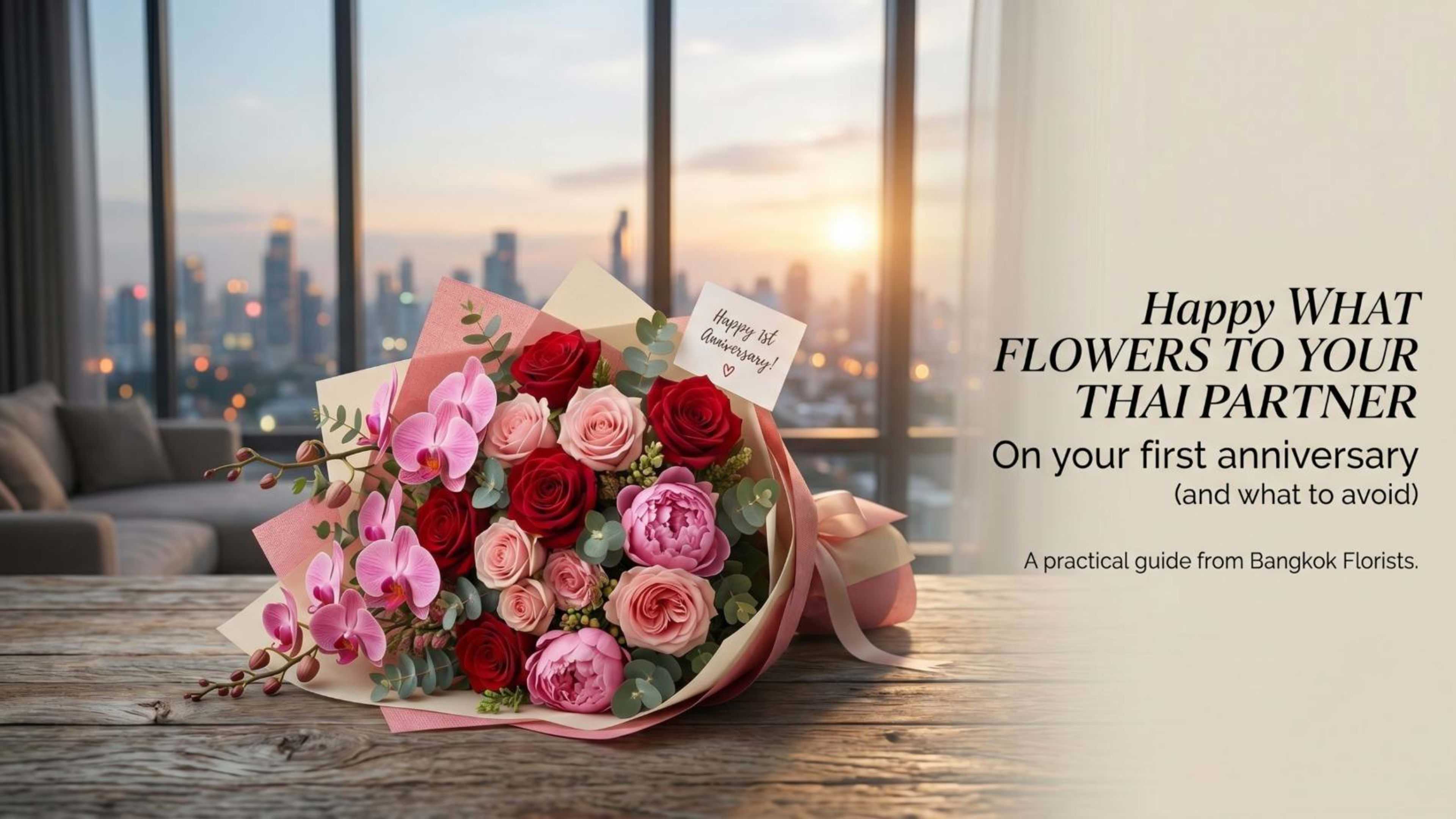 What flowers to send your Thai partner on your first anniversary (and what to avoid)