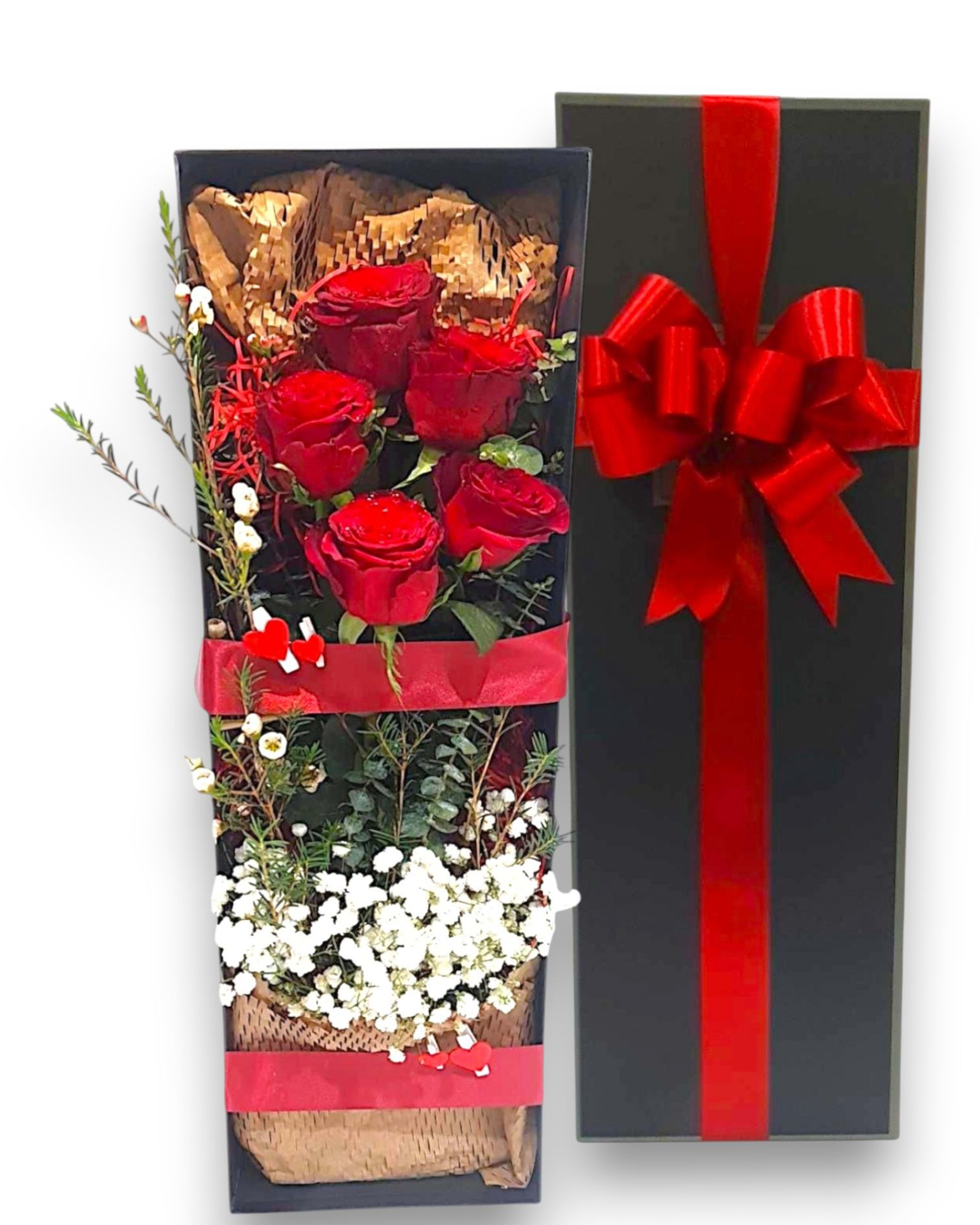 Premium Gift Love Long Rose Box with Gift Box