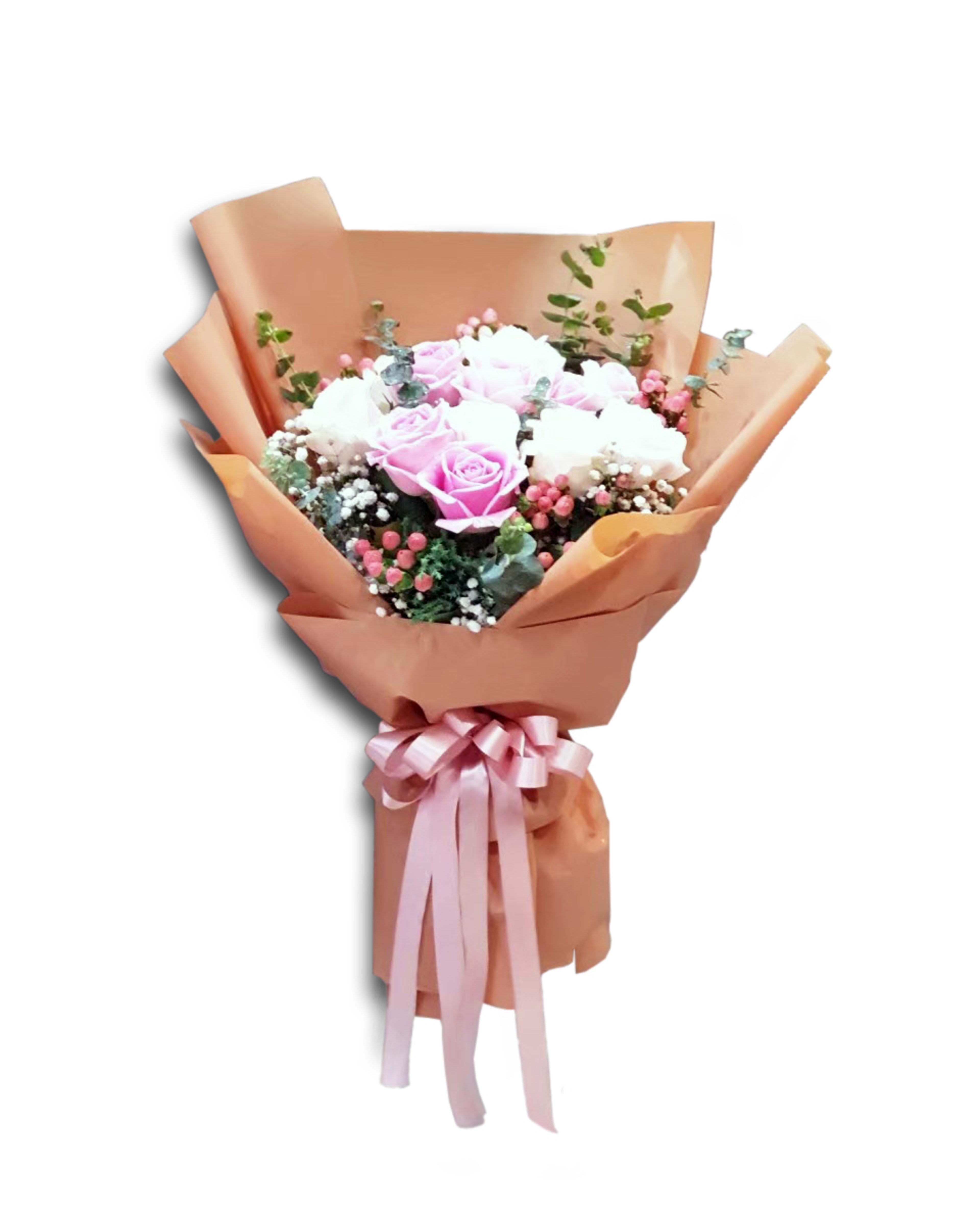 Sweet Memories Pink & White Rose Bouquet