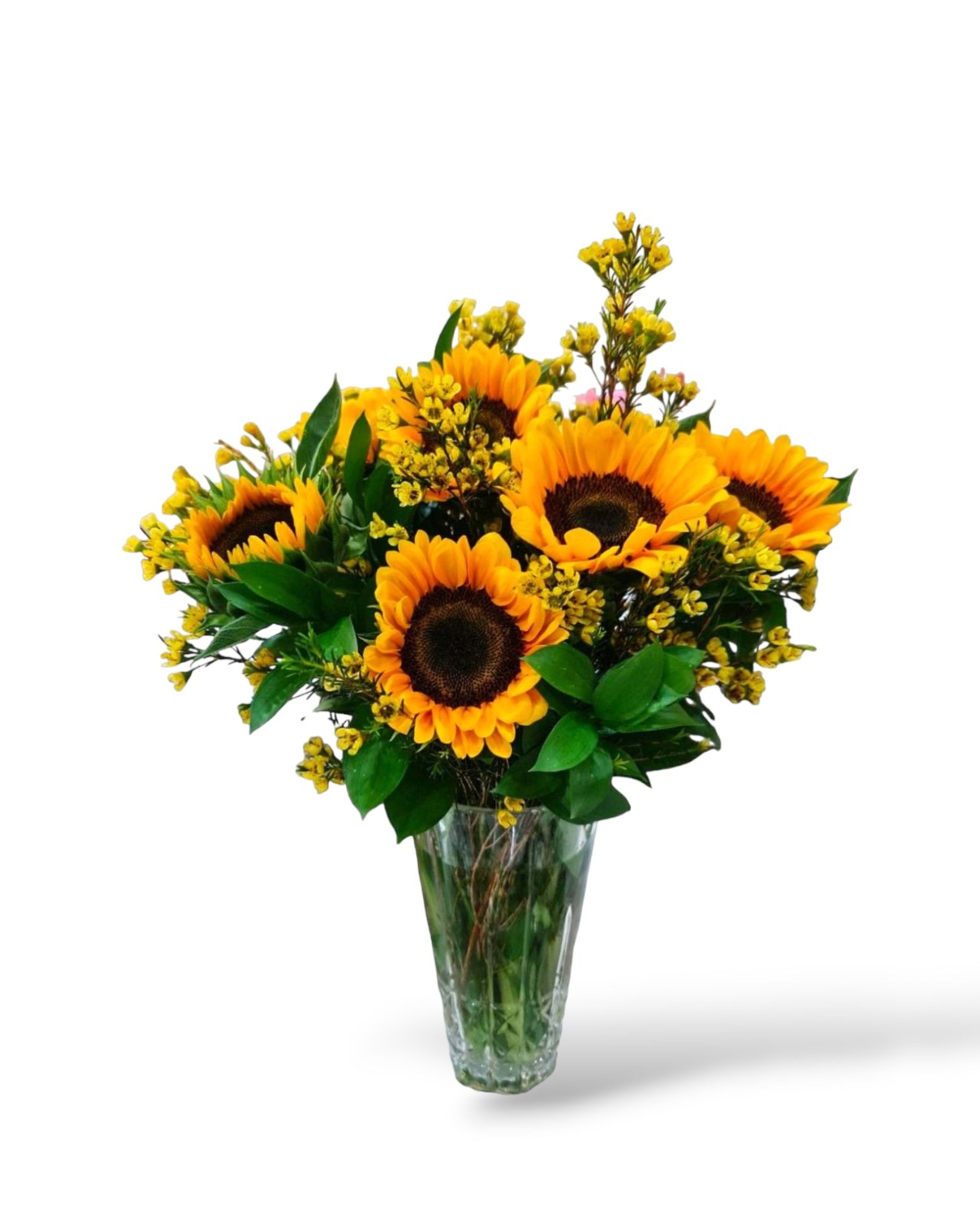 Sunshine Delight Sunflower Vase Arrangement