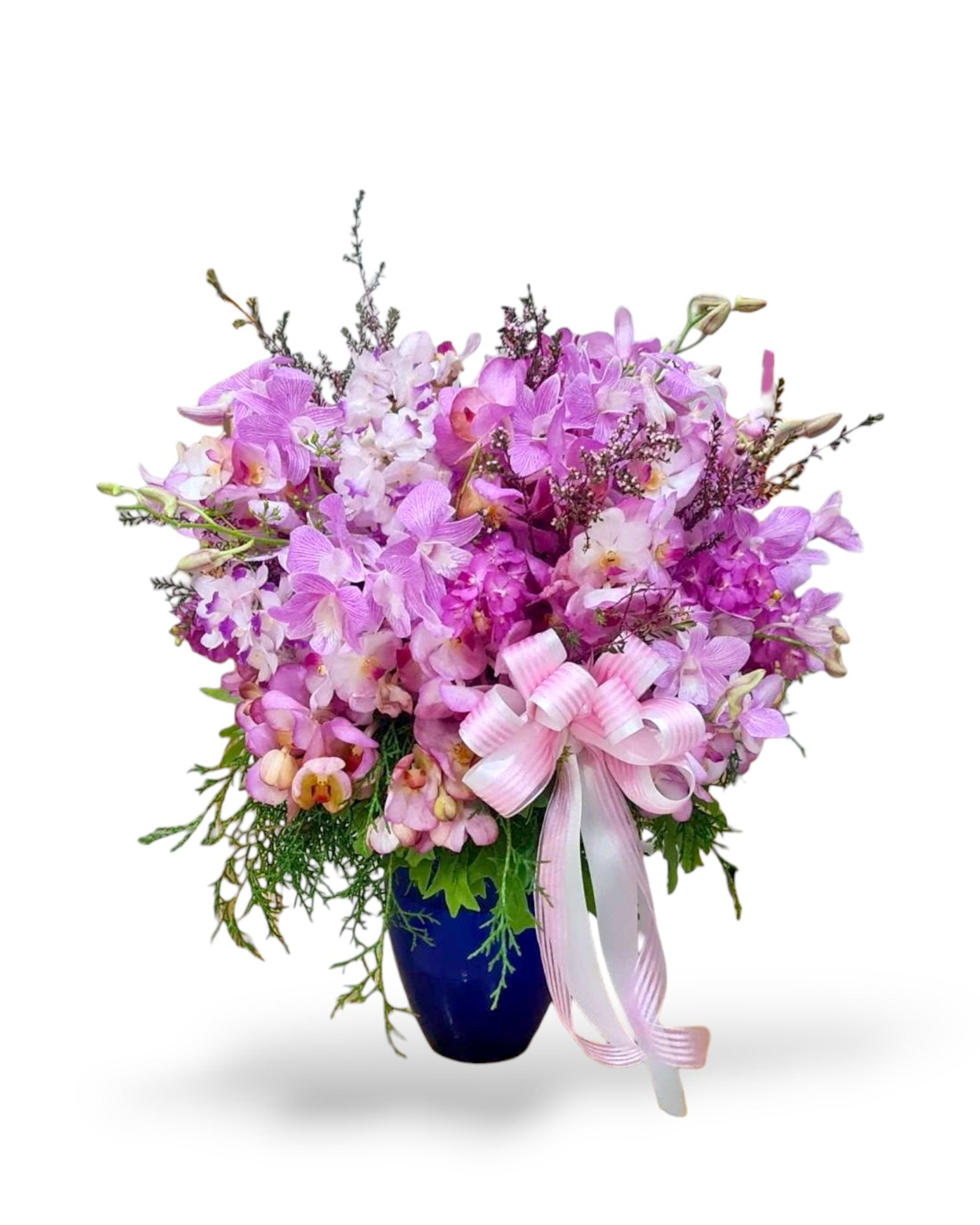 Purple Royalty Premium Orchid Vase
