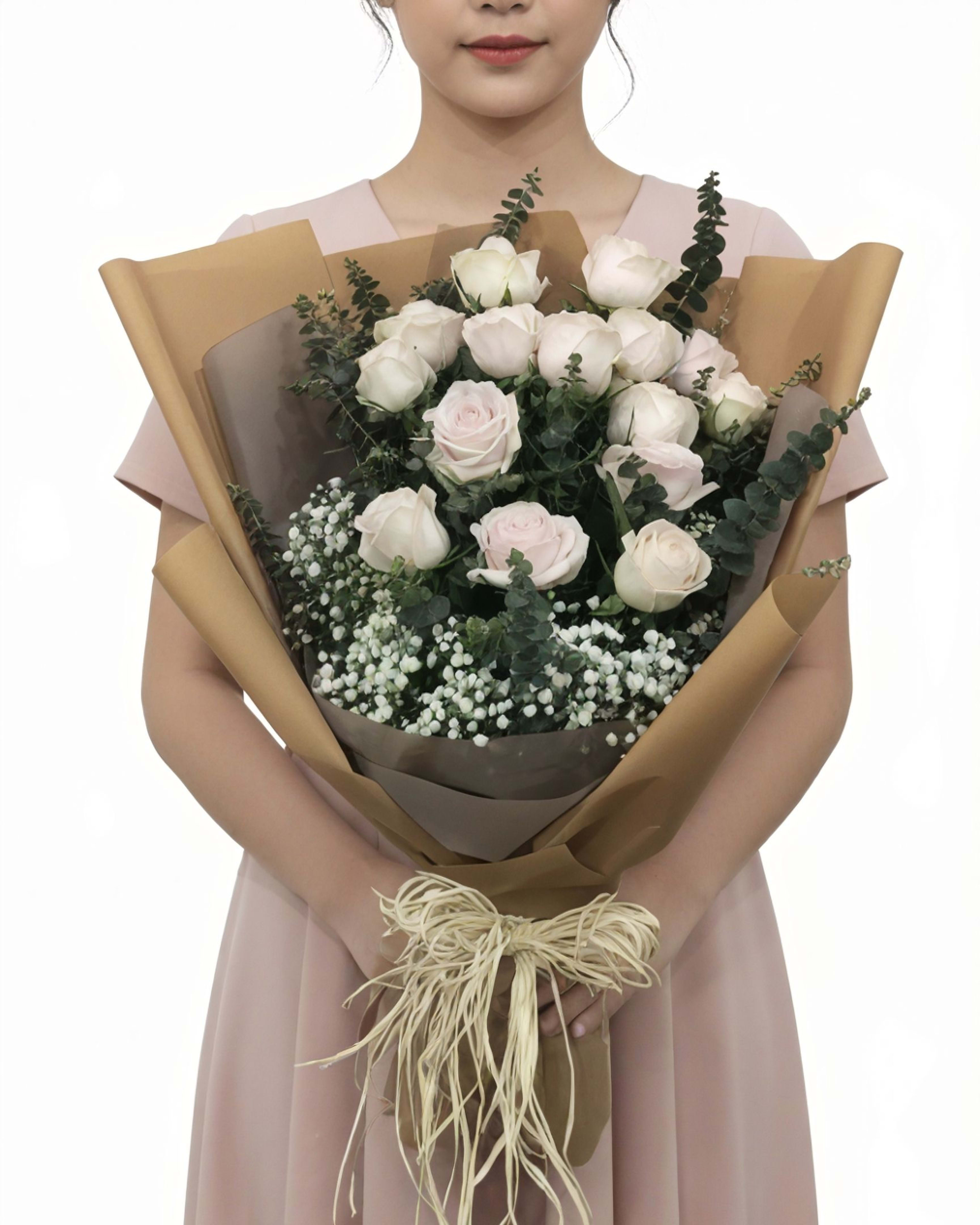 Model with Blush Rustic