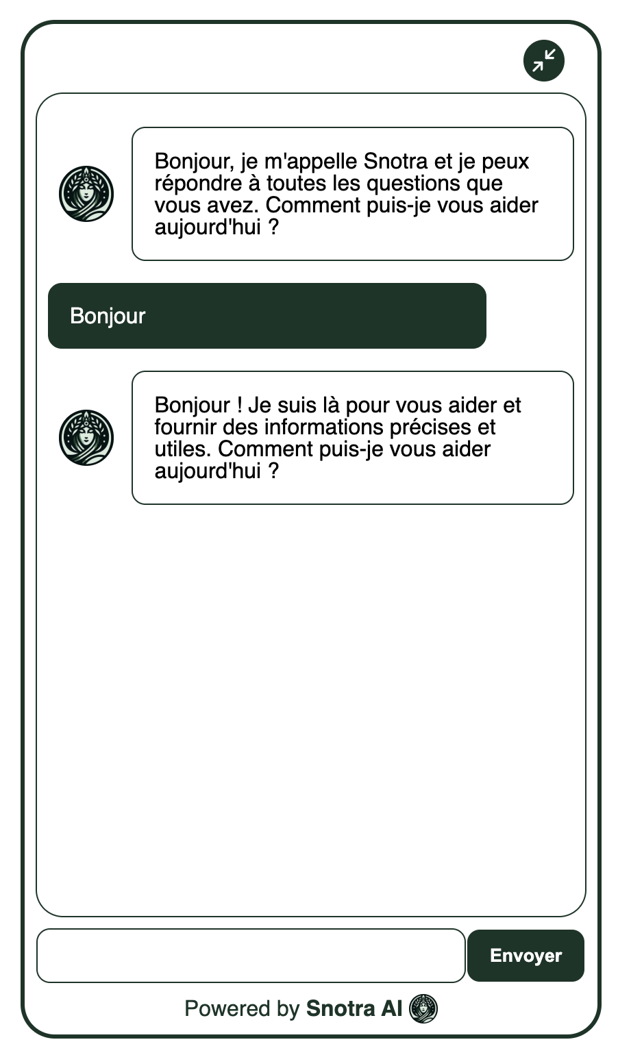 Interface de chat