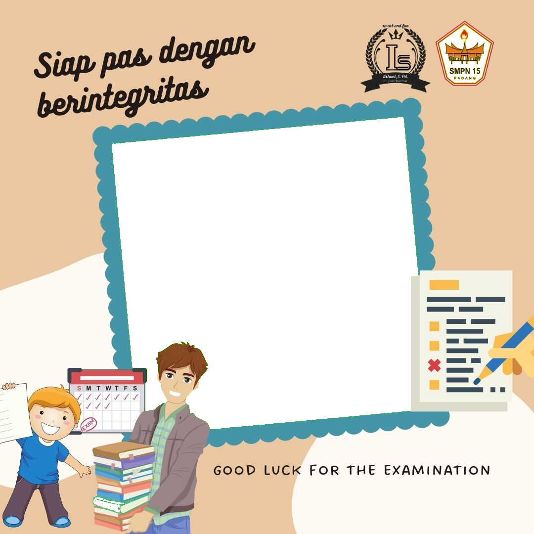 Update Desain Twibbon Saya siap mengikuti ujian sekolah dengan jujur dan berintegritas Keren buatan Islami Abubakar