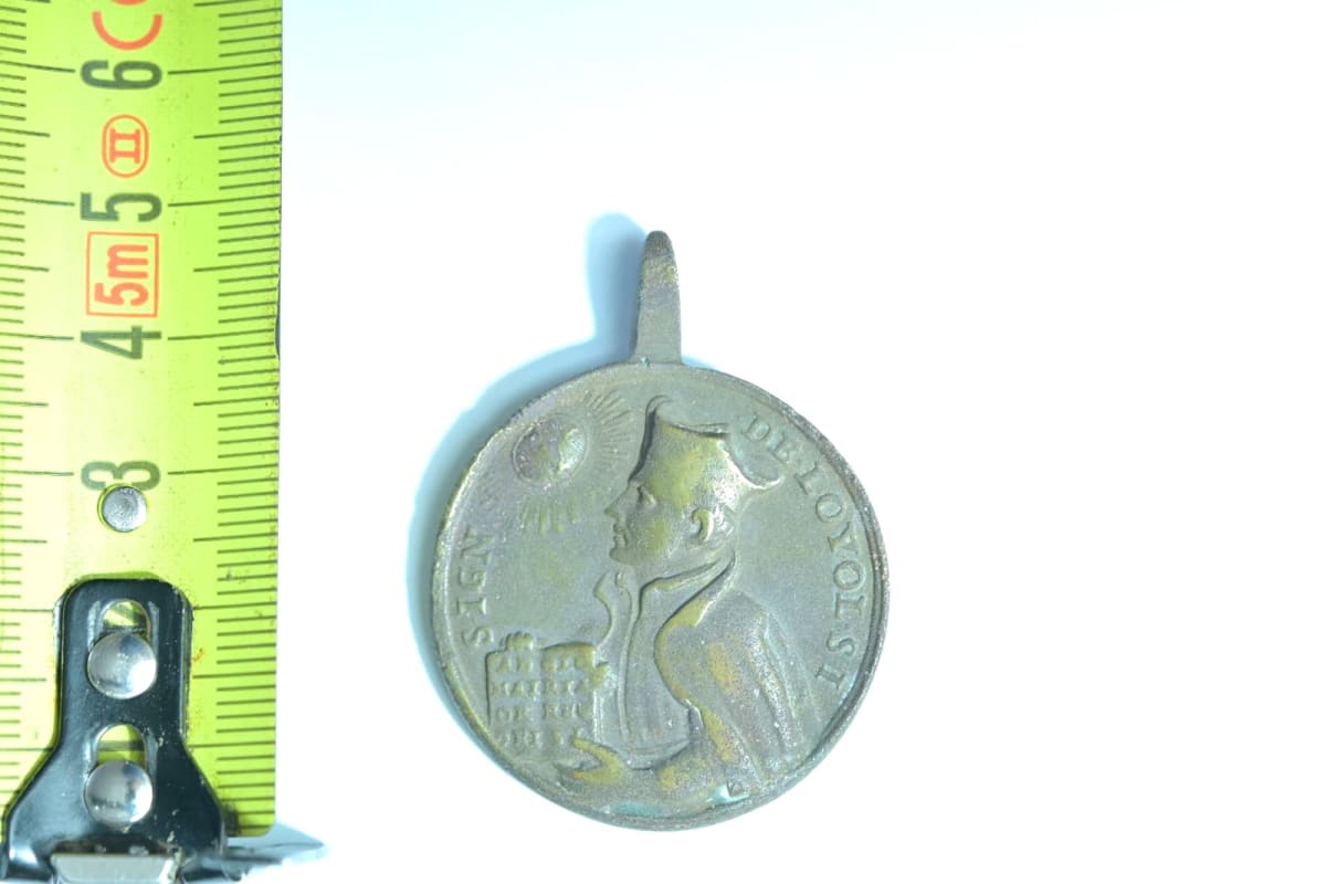 Ancienne médaille religieuse bronze Saint Ignace de Loyola medal - Image 1