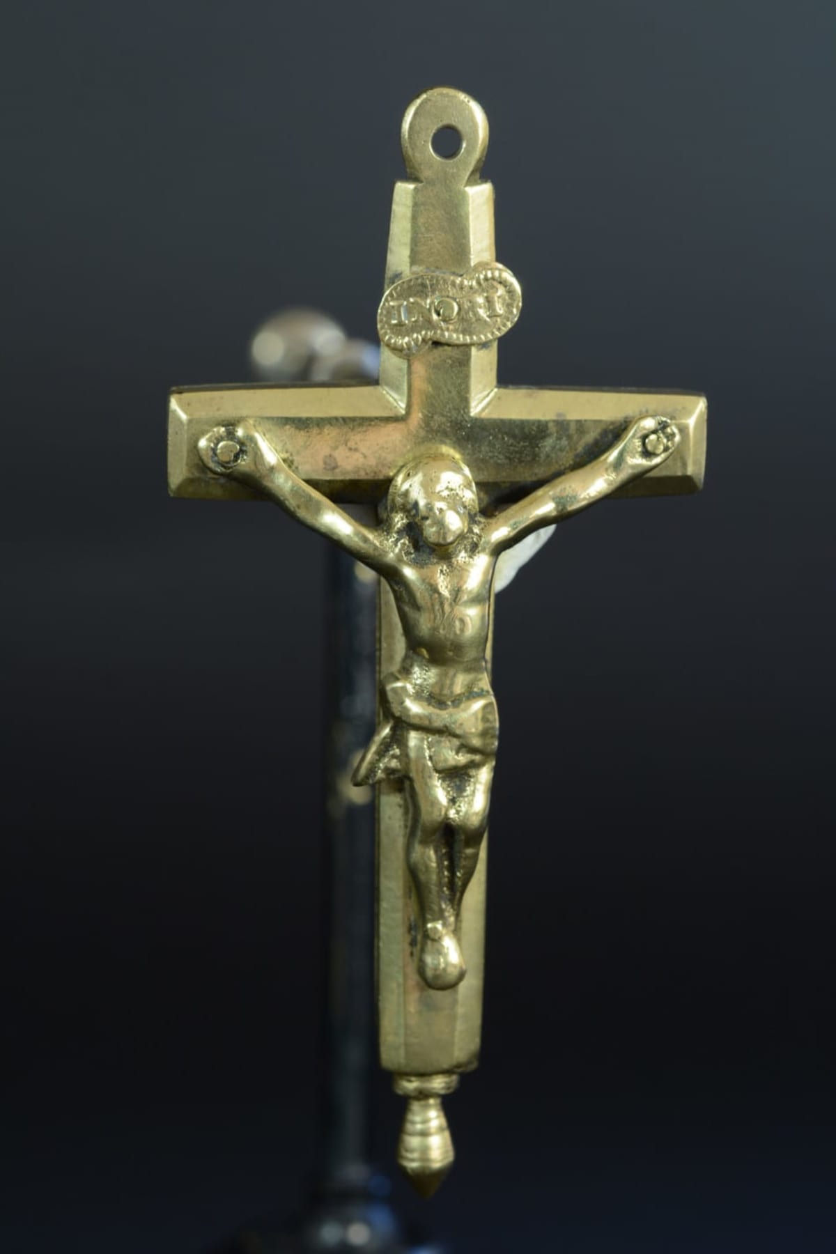 Belle croix ancienne en bronze reliquaire en bronze reliquary cross XIXe rare - Image 1