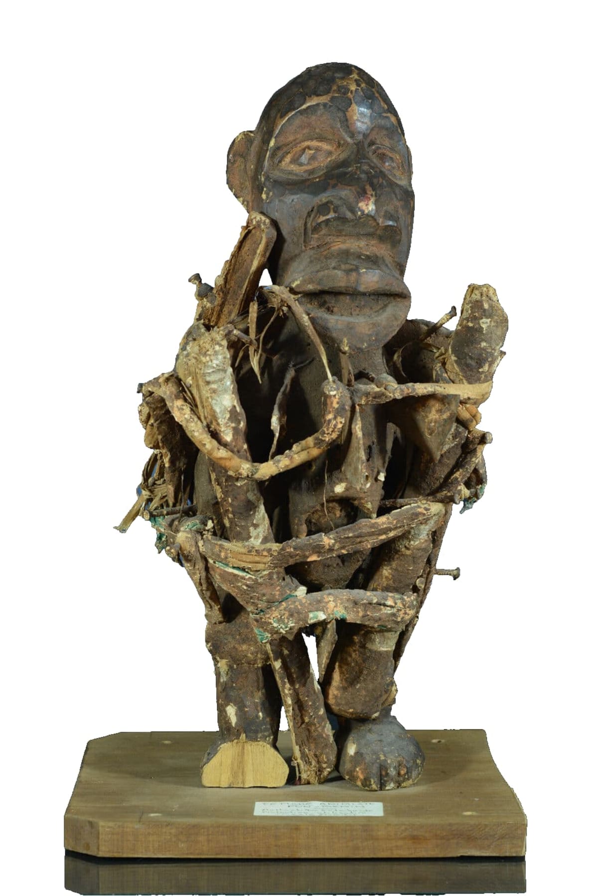 Ancien fétiche masque statue vaudou Afrique Bénin animiste d'une collection rare - Image 1