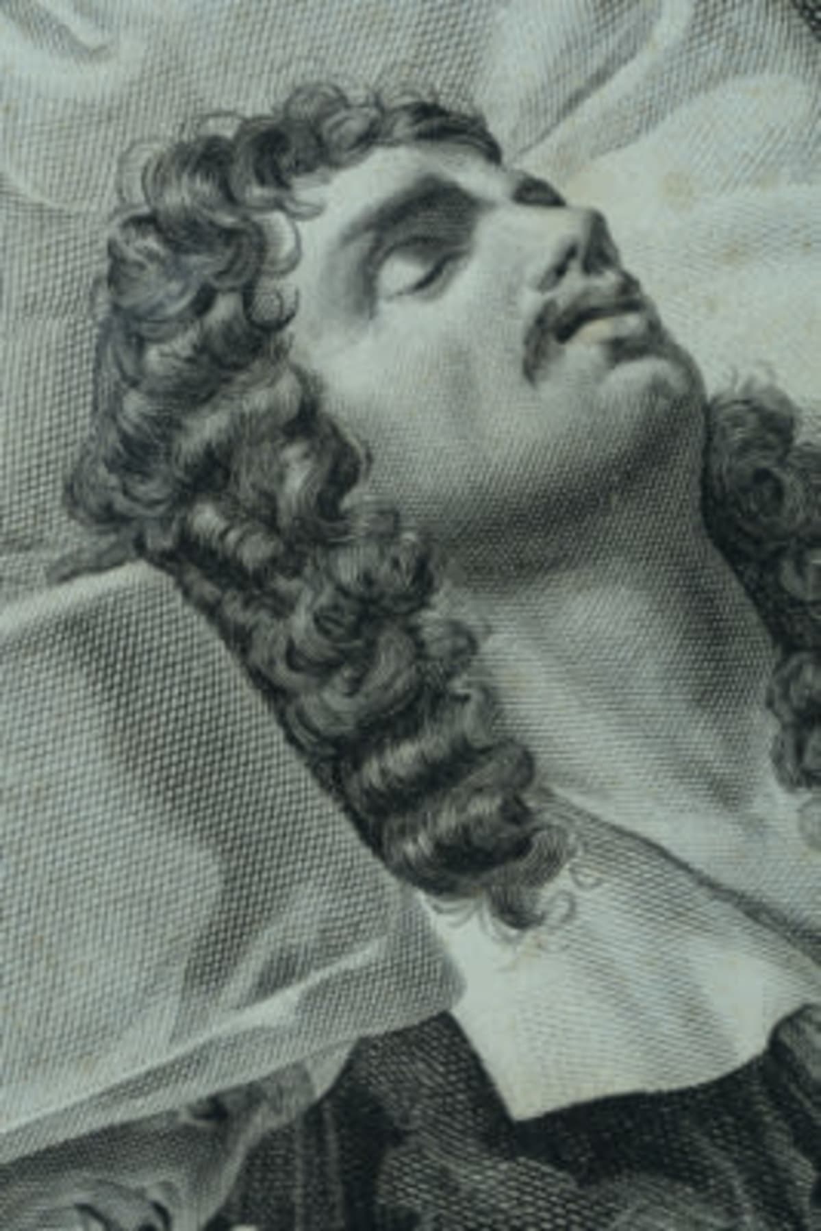 Grande gravure théâtre Molière comédie française Adrien Migneret cadre or rare - Image 1