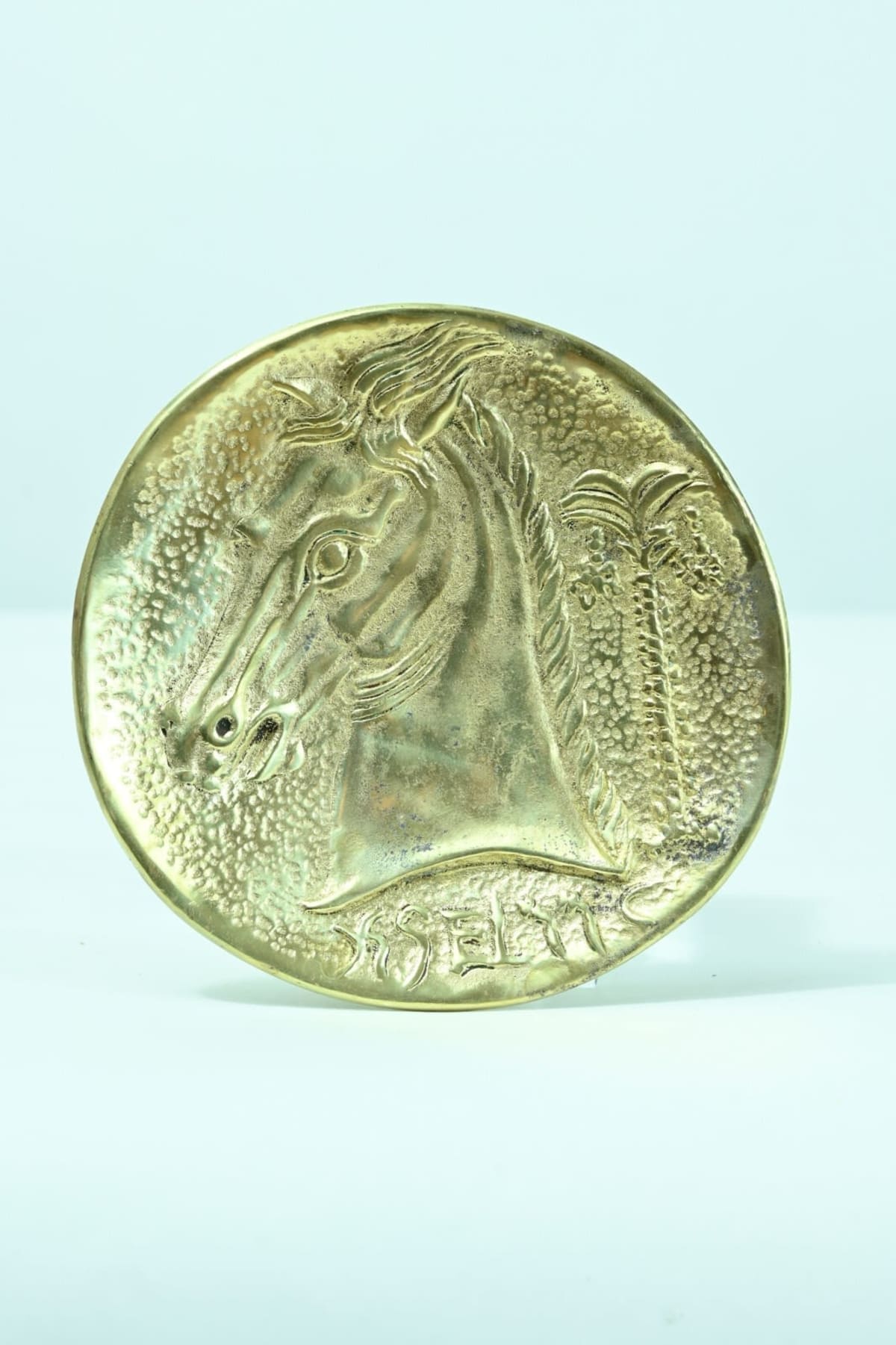 Max Le Verrier vide poche tête de cheval bronze vintage design coupe talon - Image 1