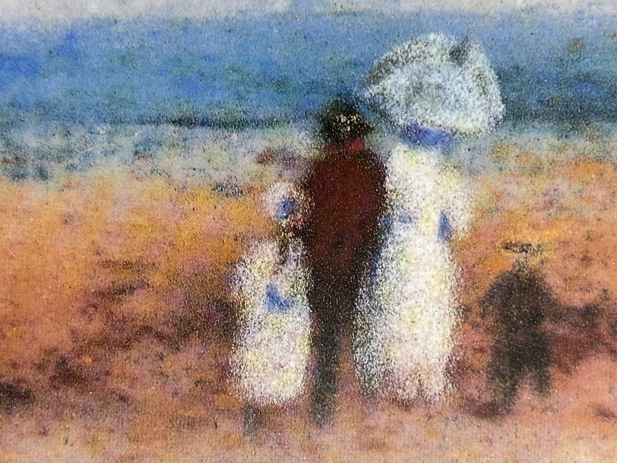 Ancien tirage limité 1989 signé Gabrielle Bellocq Belle Epoque à la plage - Image 1