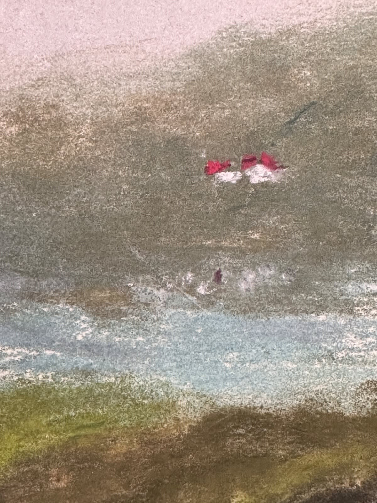 Ancien pastel impressionniste Gabrielle Bellocq paysage de bord de mer - Image 1