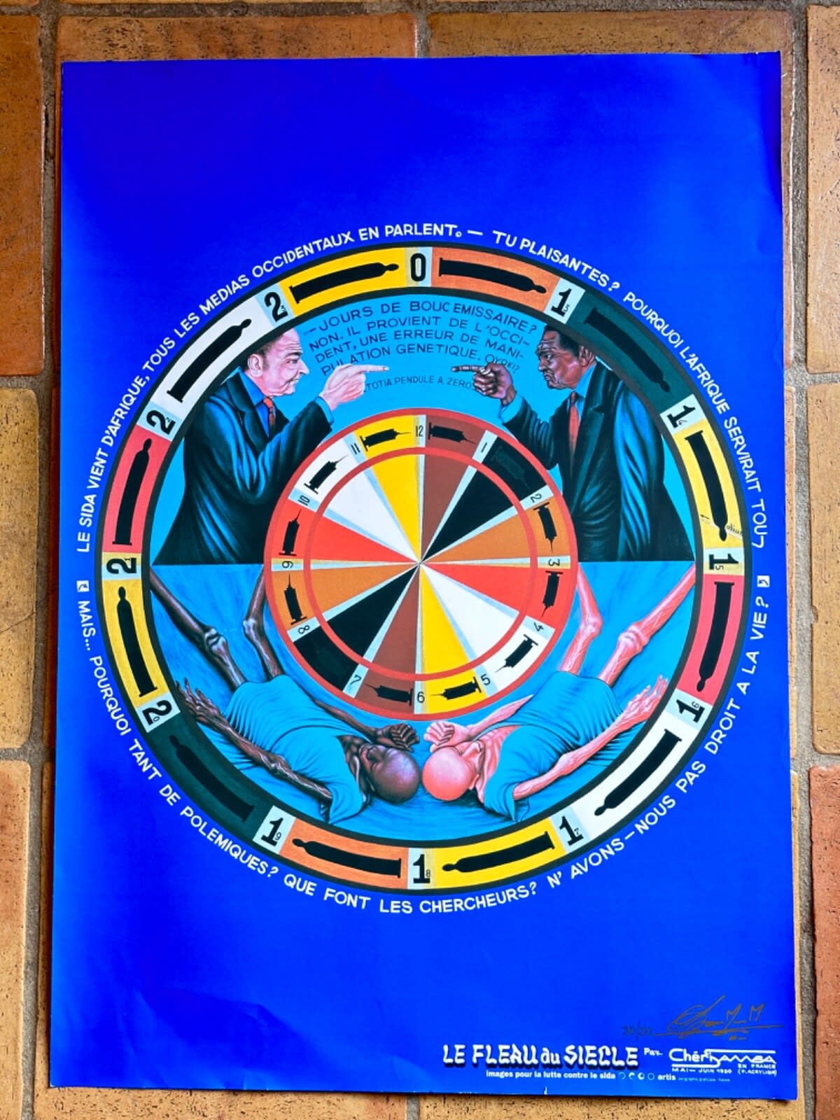 Ancienne sérigraphie Chéri Samba art contemporain signé 30/30 ex African Art - Image 1