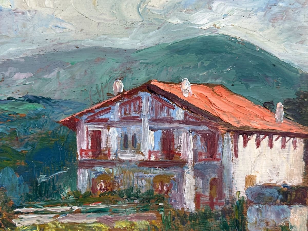 Beau tableau, ancien ferme au Pays basque, signé Martin impressionniste - Image 1
