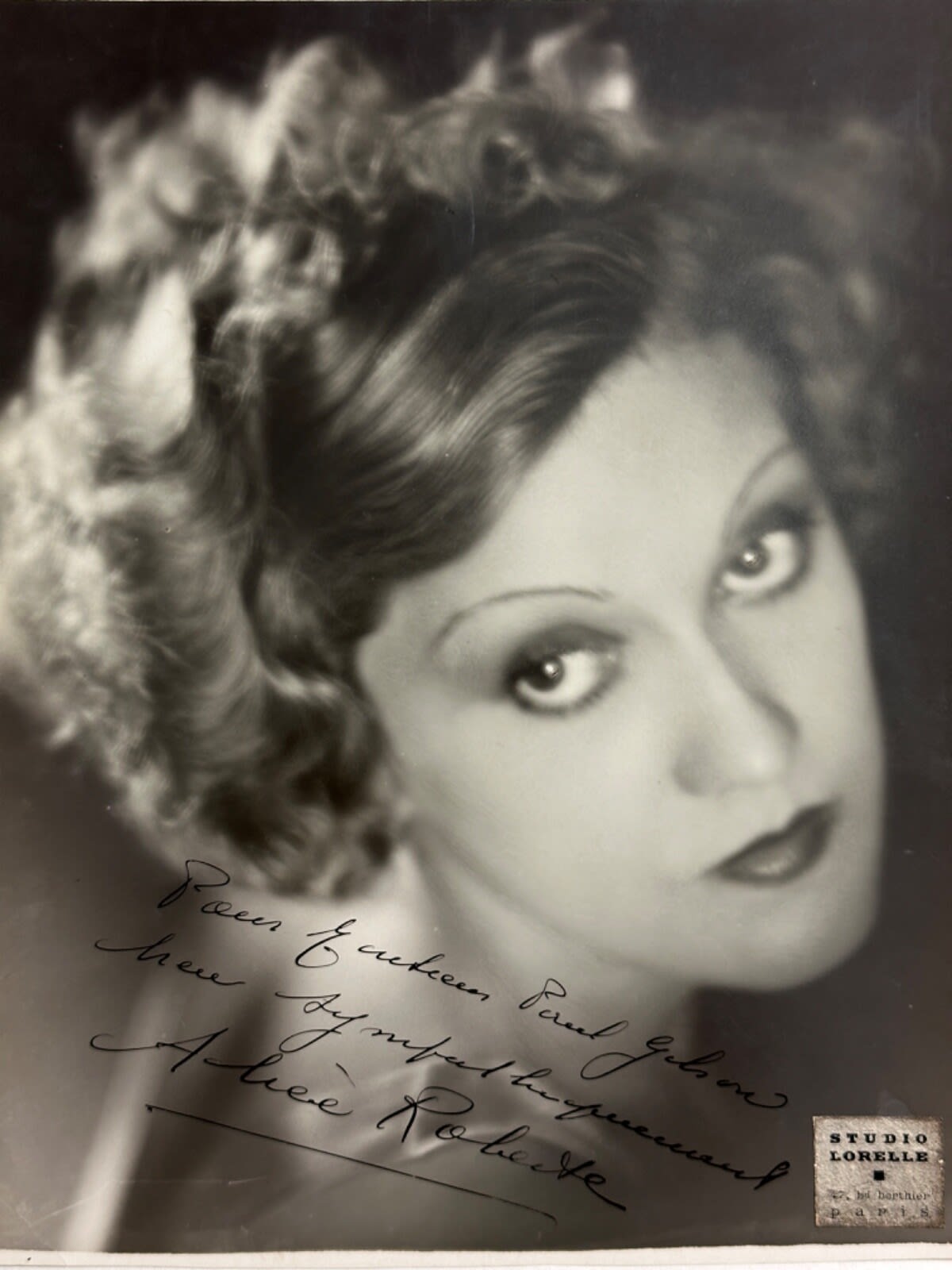 Ancienne photographie Alice Roberte actrice cinéma studio Lorelle Paris Loulou - Image 1